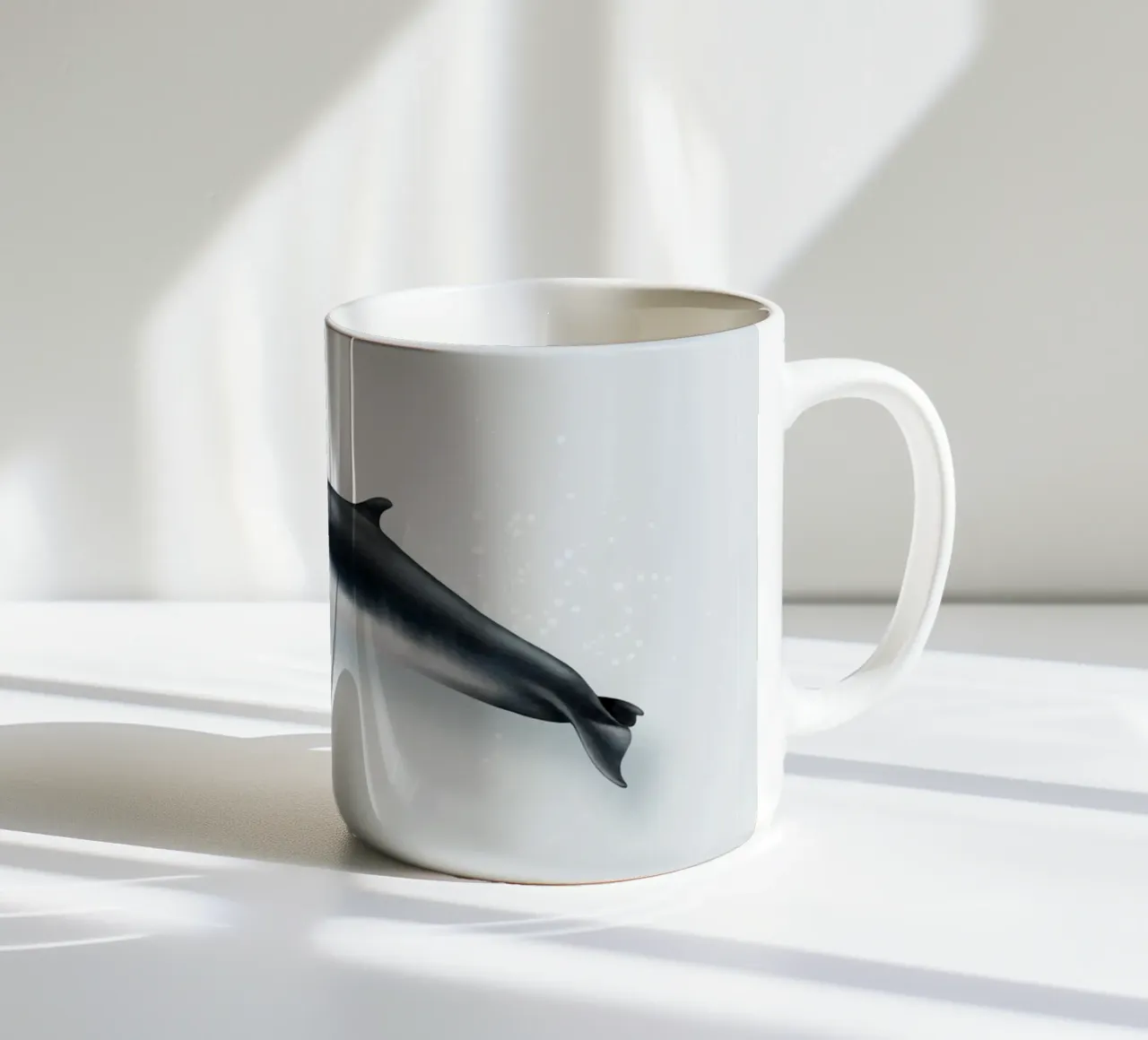 Minkwal (Zwergwal) • Wale & Delfine Illustration tazza in ceramica da Moonlit Illustrations
