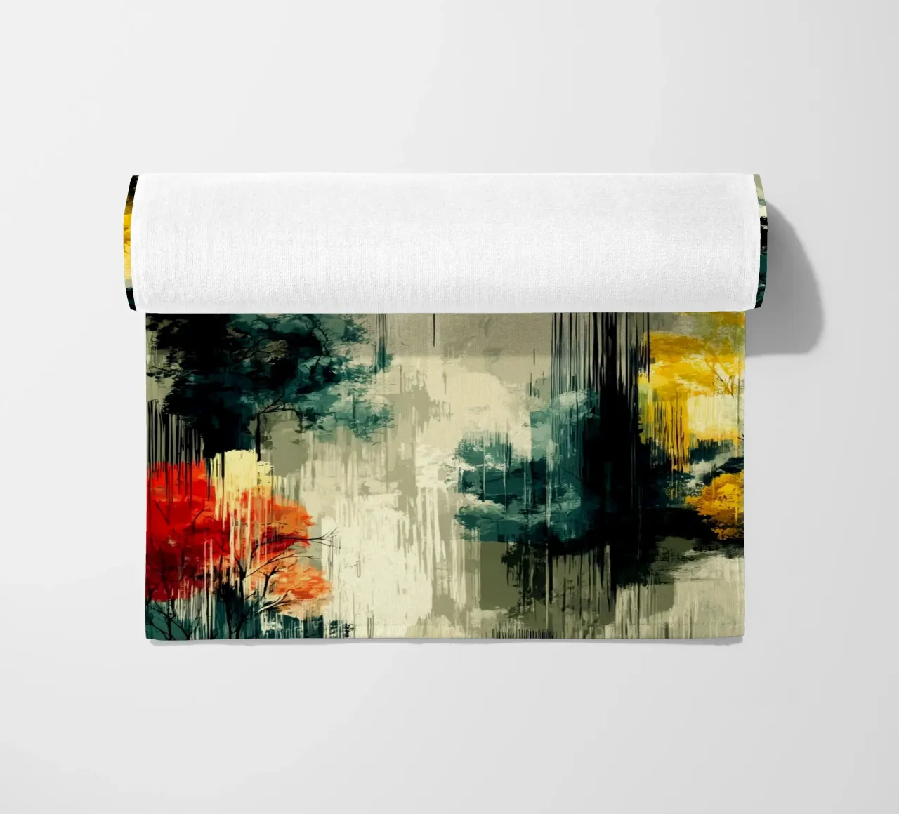 Magic forest beach towel by Justyna Jaszke JBJart