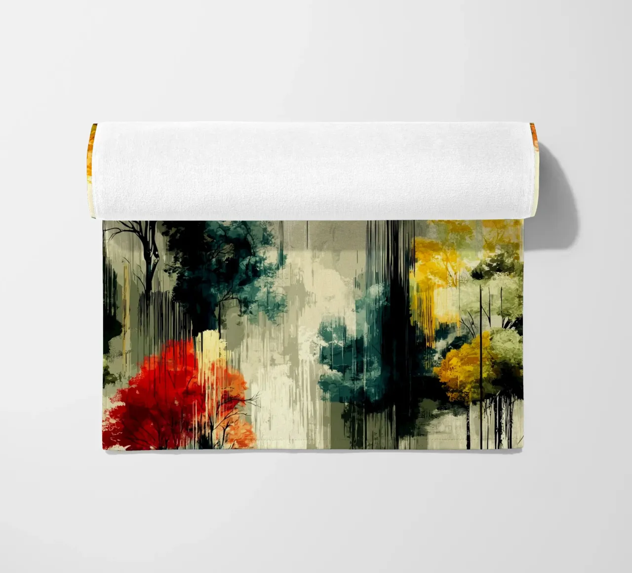 Magic forest beach towel by Justyna Jaszke JBJart