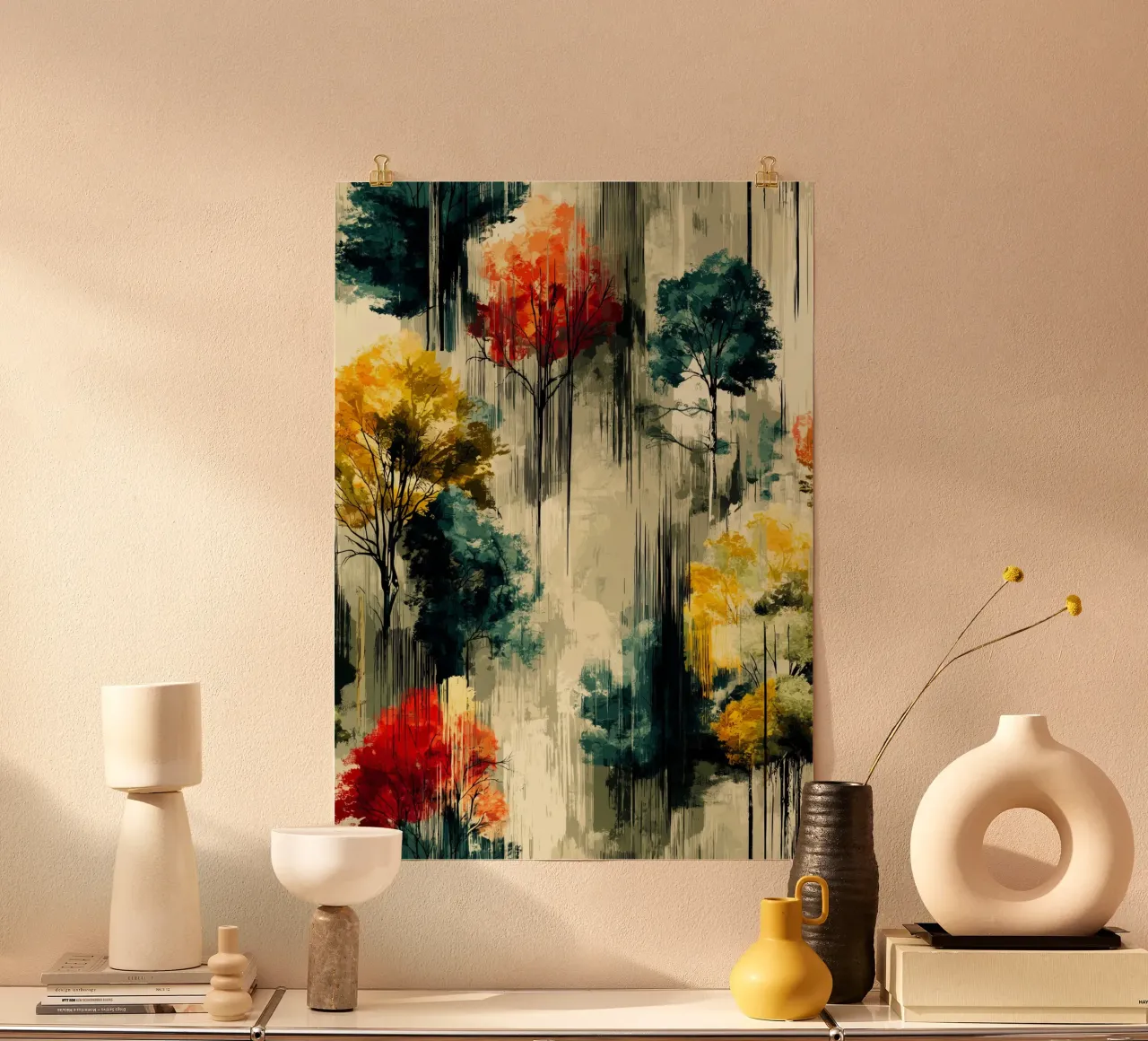Foresta magica poster con telaio in plastica da Justyna Jaszke JBJart