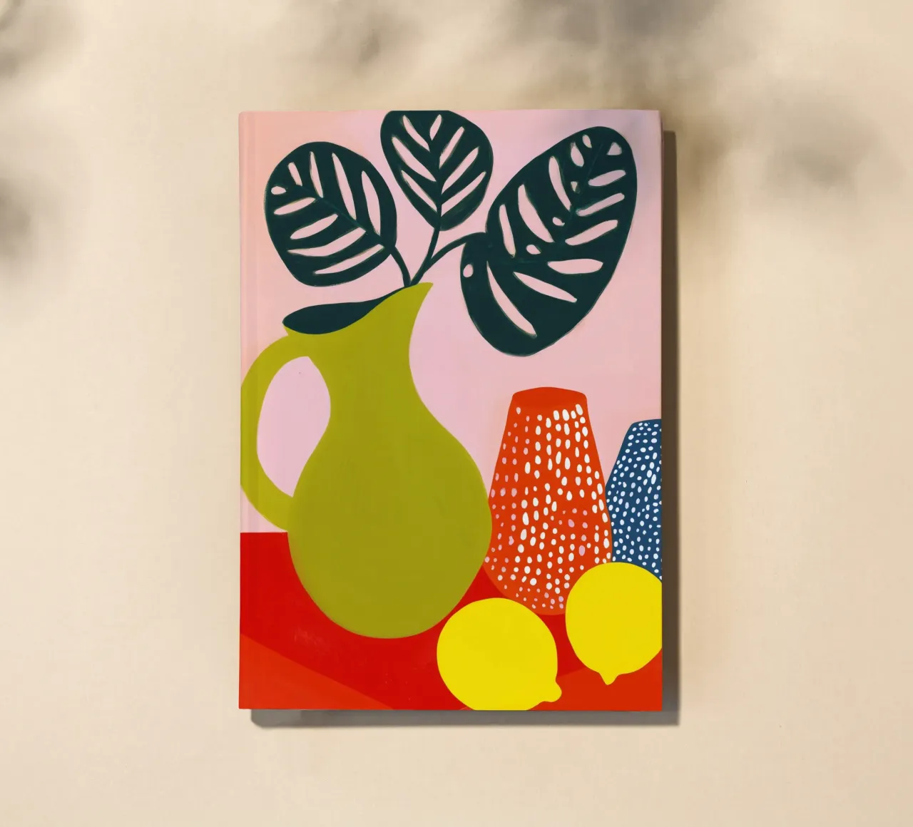 Still life with two lemons and black window leaf notebook by Autofocus