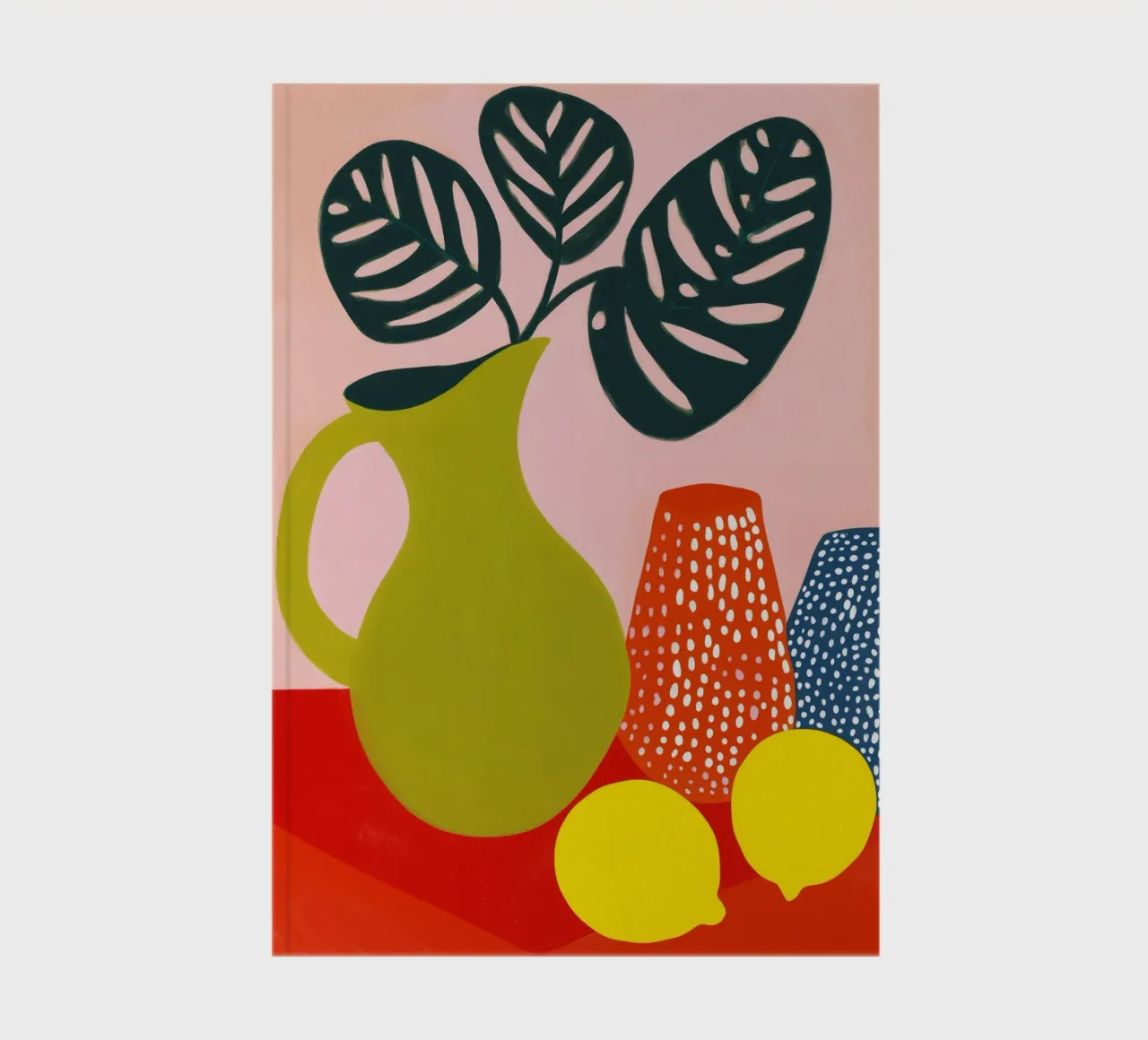 Still life with two lemons and black window leaf notebook by Autofocus