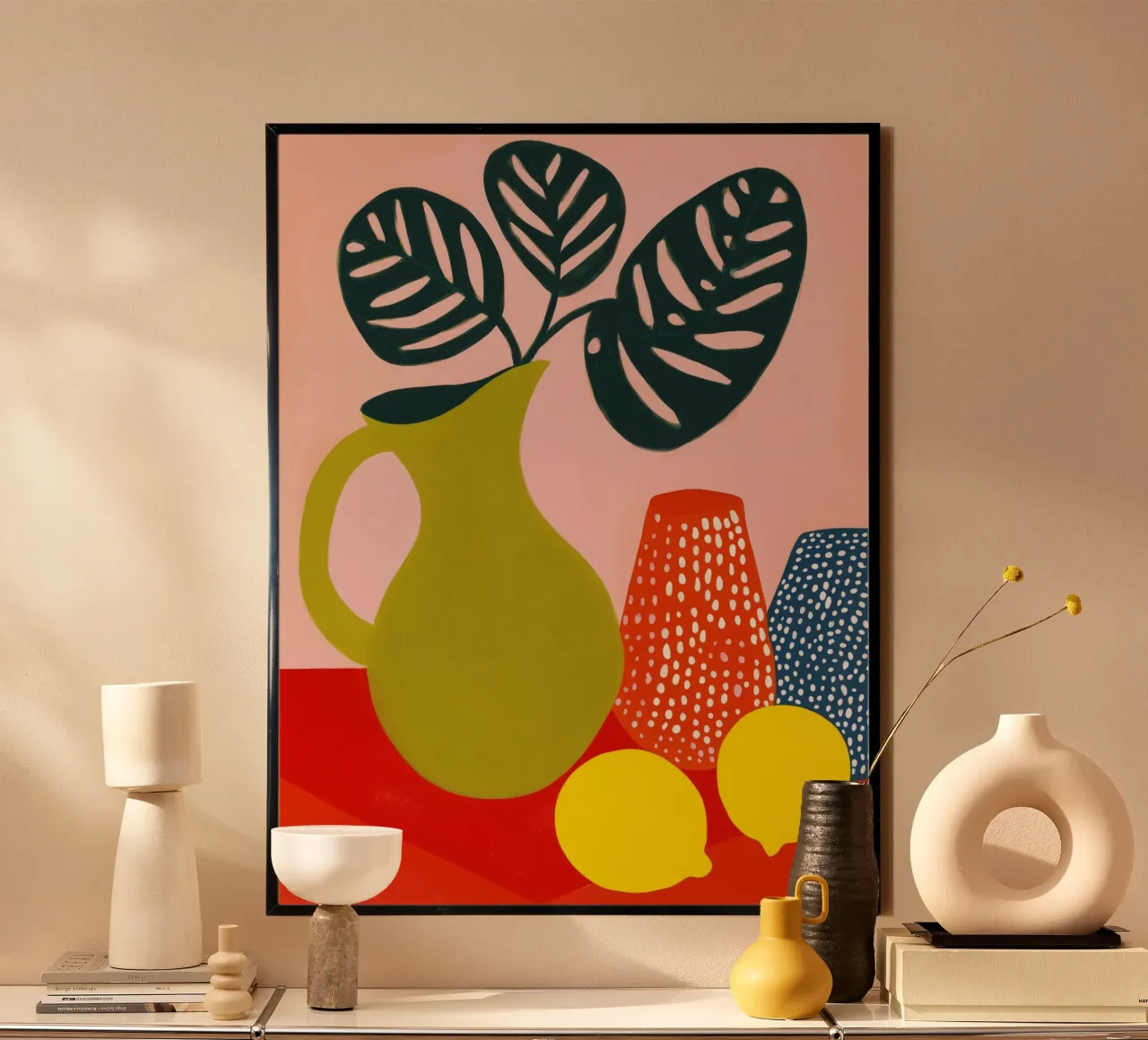 Still life with two lemons and black window leaf hahnemühle by Autofocus