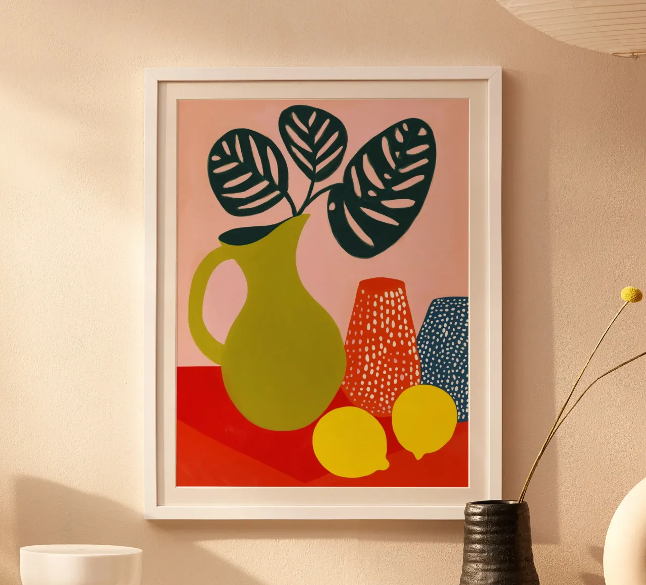 Still life with two lemons and black window leaf hahnemühle by Autofocus