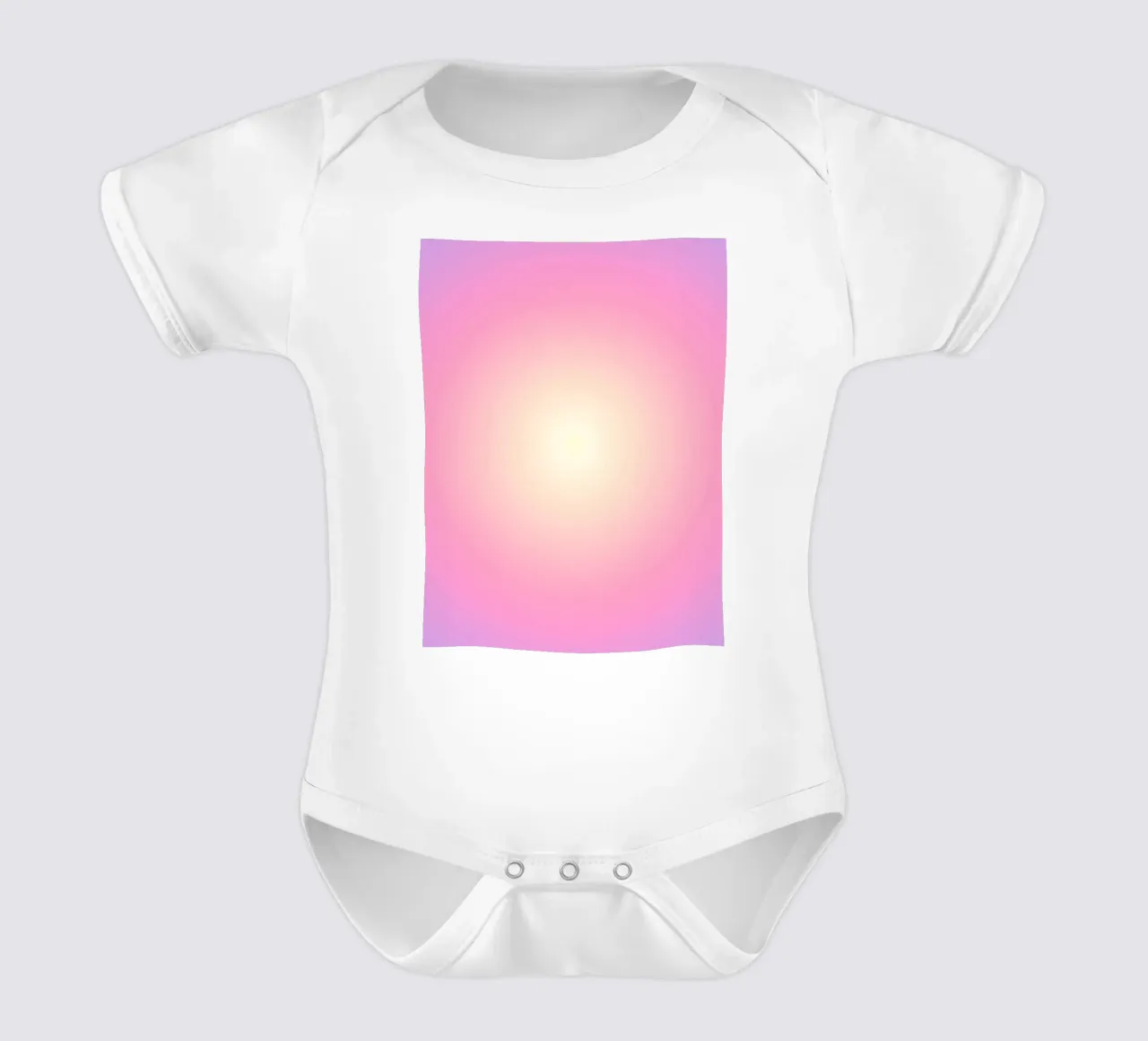 Rosa Aura, Gradient Art Kurzarm Babybody von Dreamscape