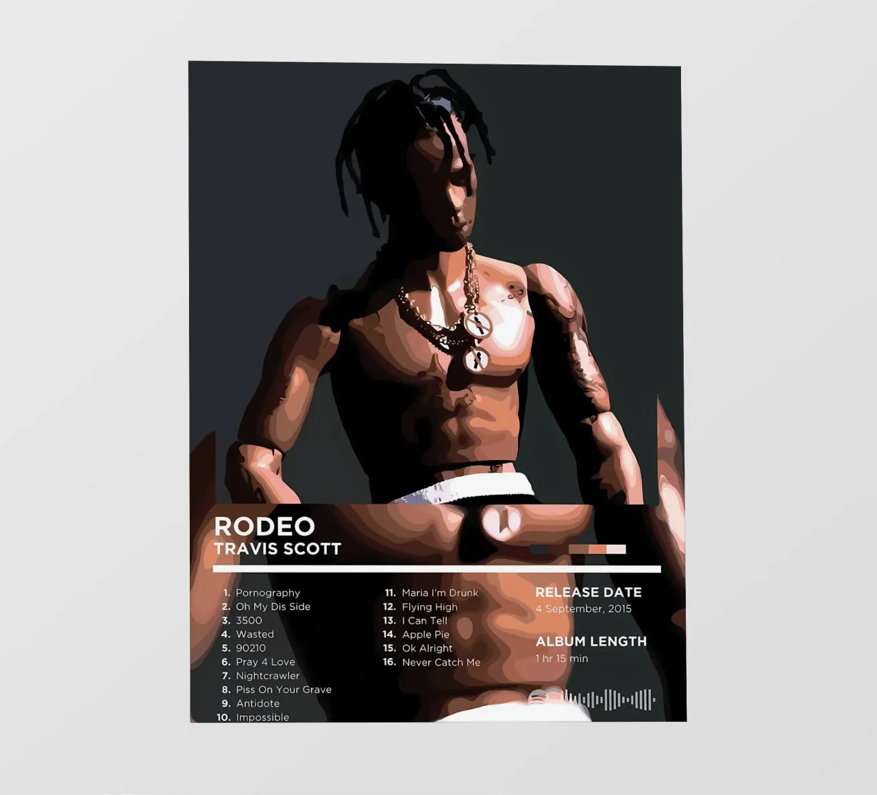Travis scott film rétro-éclairé de Minae