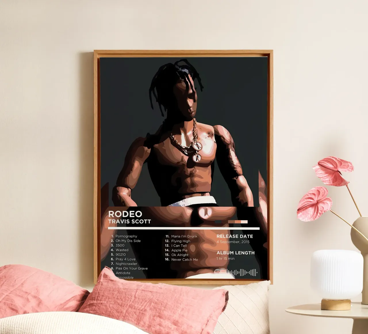 Travis scott tela con Cornice a cassetta da Minae