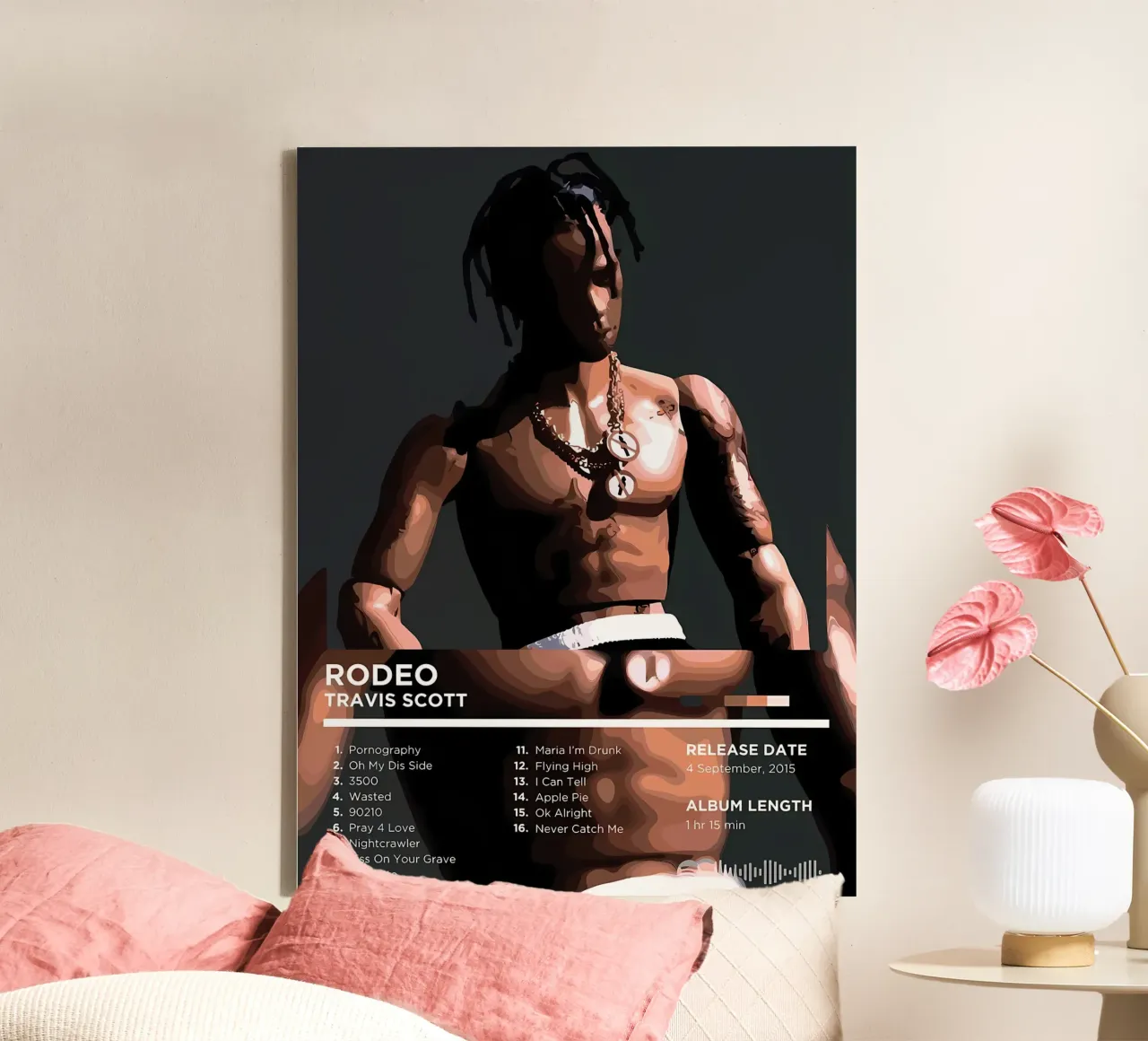 Travis scott tela con Cornice a cassetta da Minae