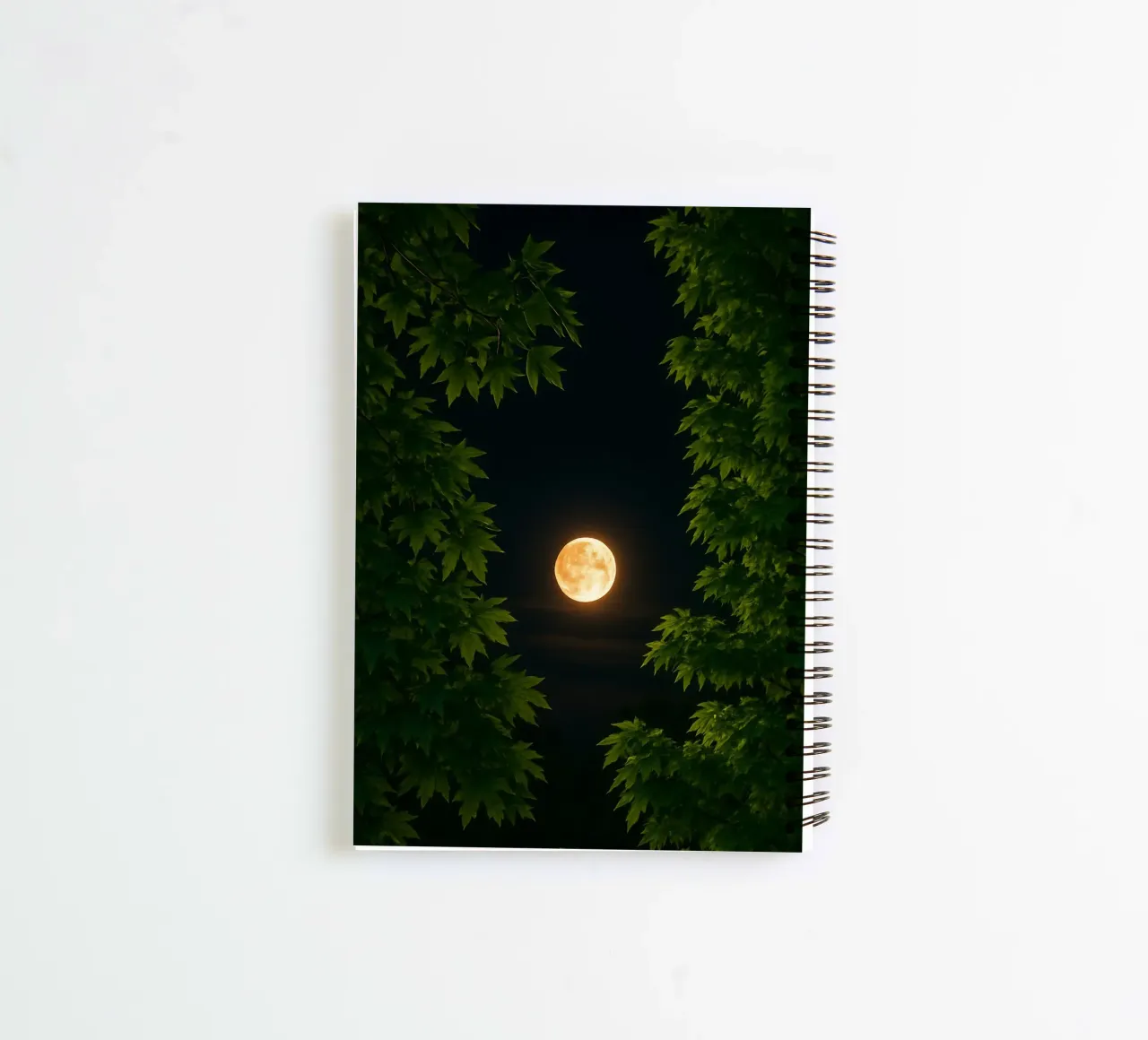 Moon through the trees spiral notebook by RealLifeMoments