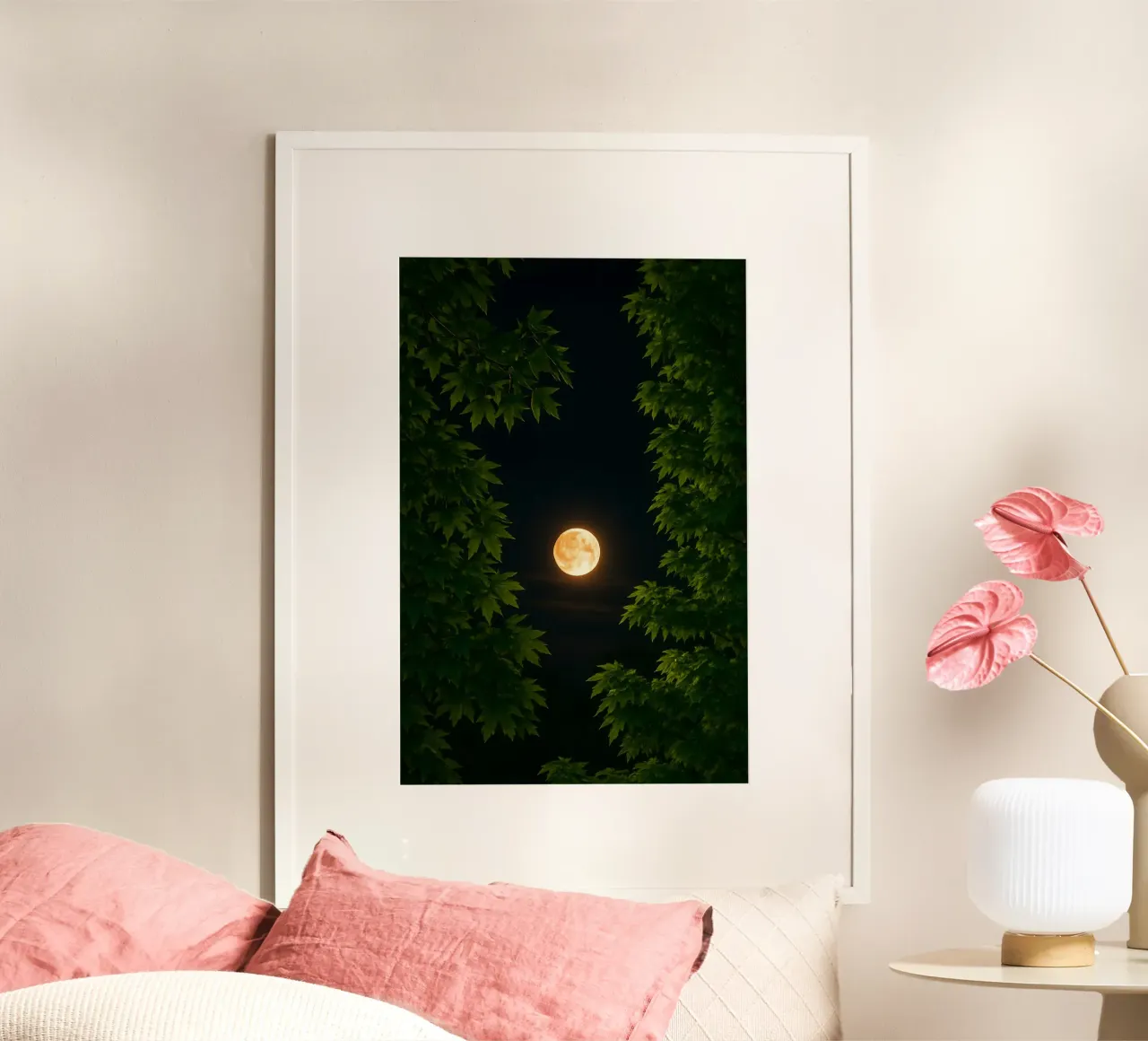 Moon through the trees hahnemühle by RealLifeMoments