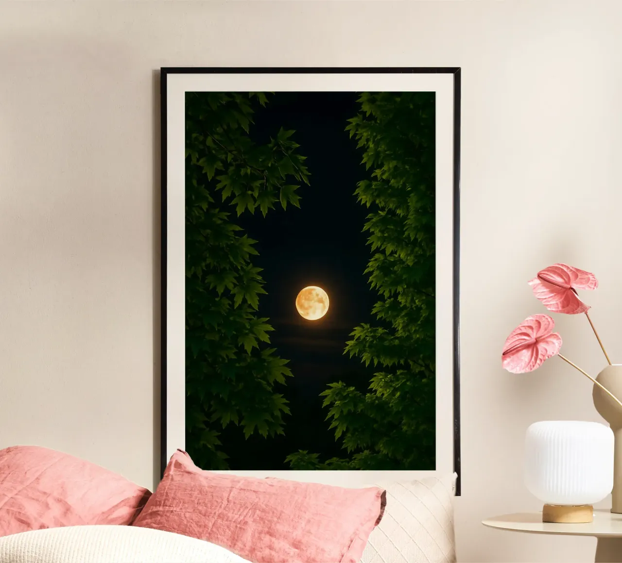 Moon through the trees hahnemühle by RealLifeMoments
