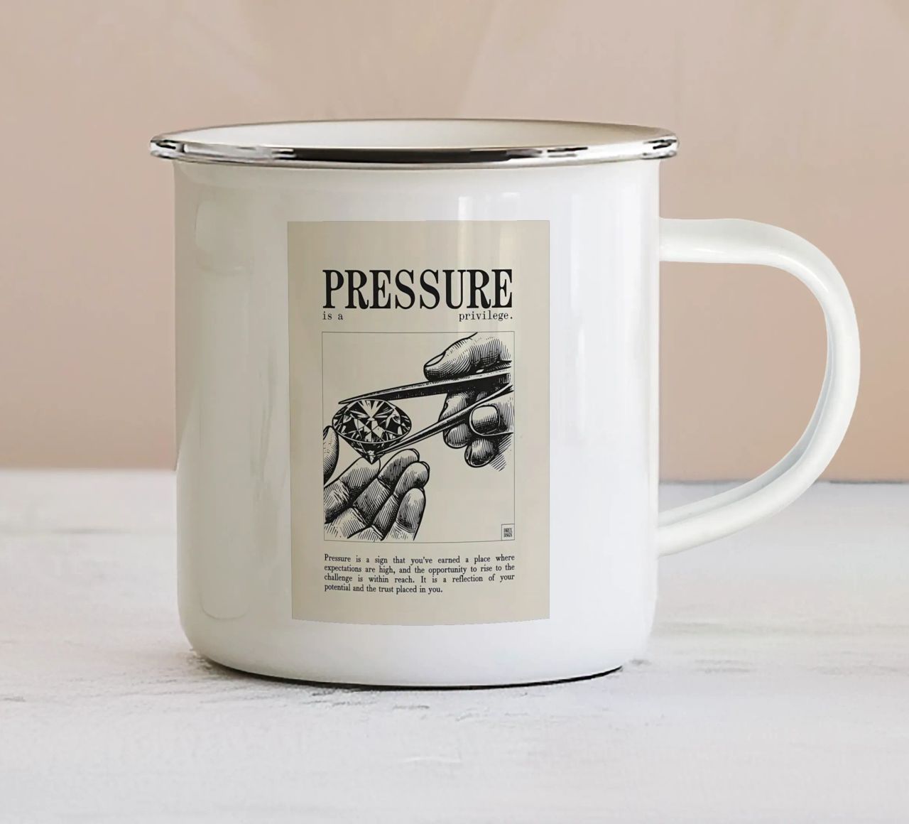 Pressione tazza in smalto da Minae