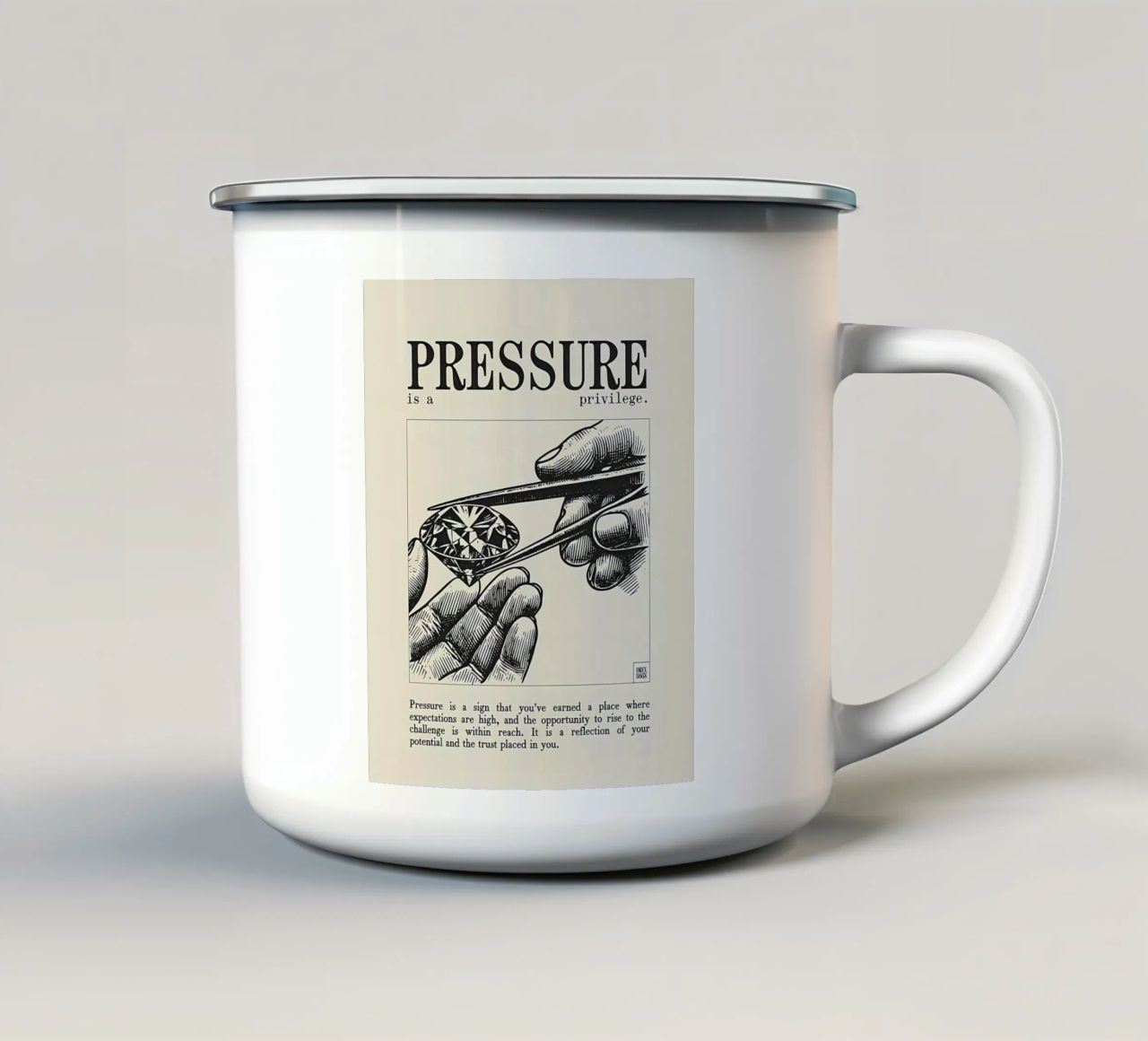 Pressione tazza in smalto da Minae