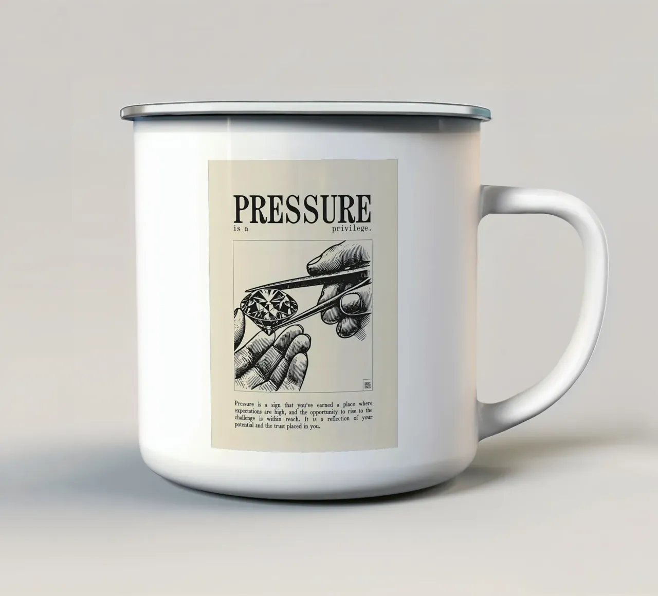 Presión taza de esmalte de Minae