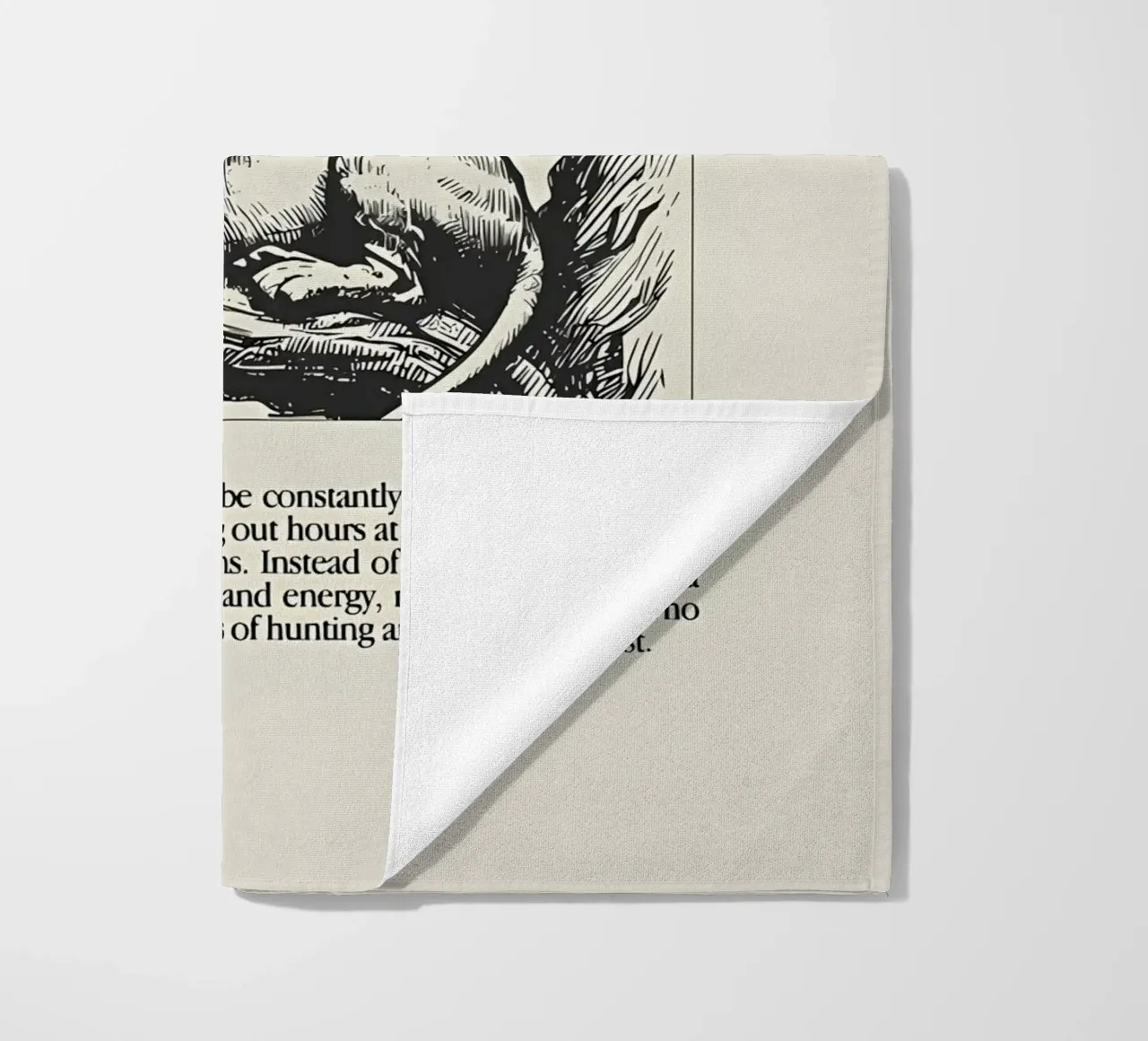 Work like a Lion beach towel by Minae