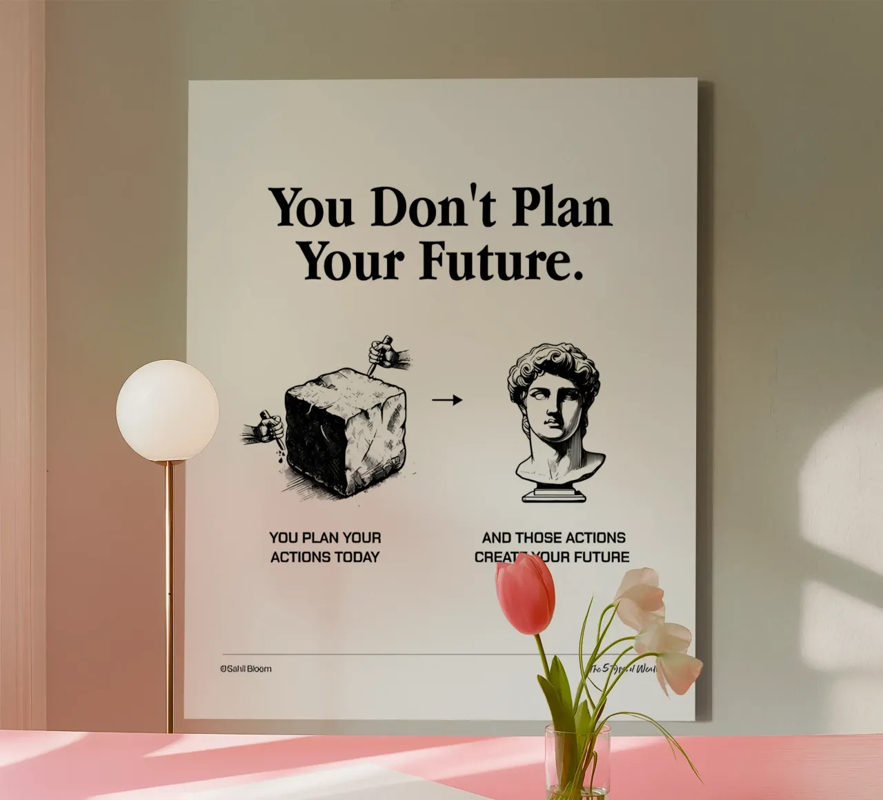 You dont plan your future canvas with Floater frame by Minae