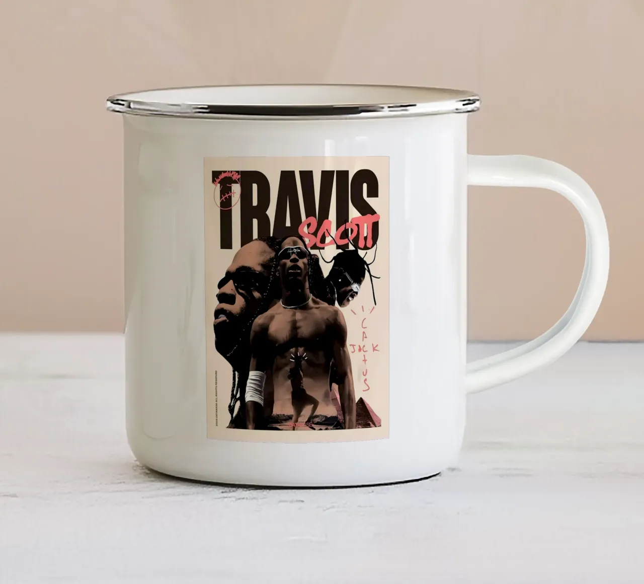 Travis Scott Emaille Tasse von Minae