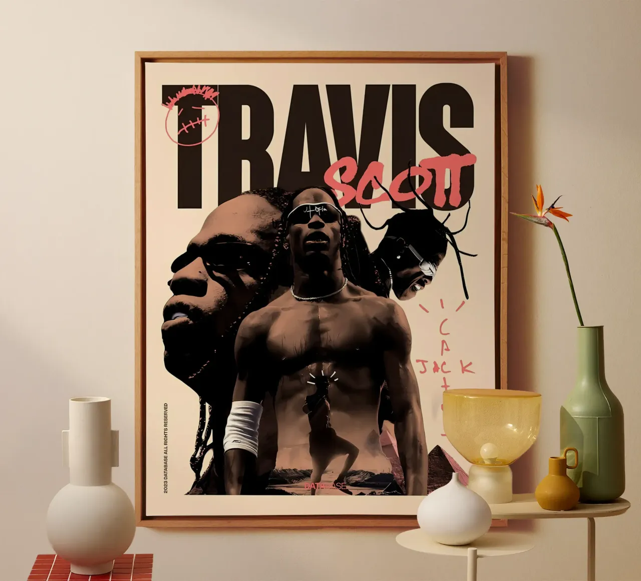 Travis scott tela con Cornice a cassetta da Minae