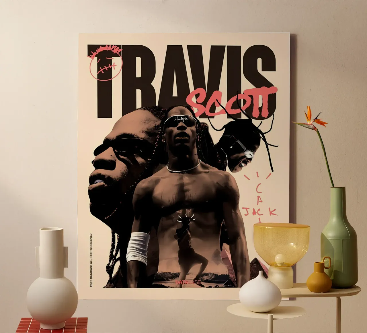 Travis scott tela con Cornice a cassetta da Minae