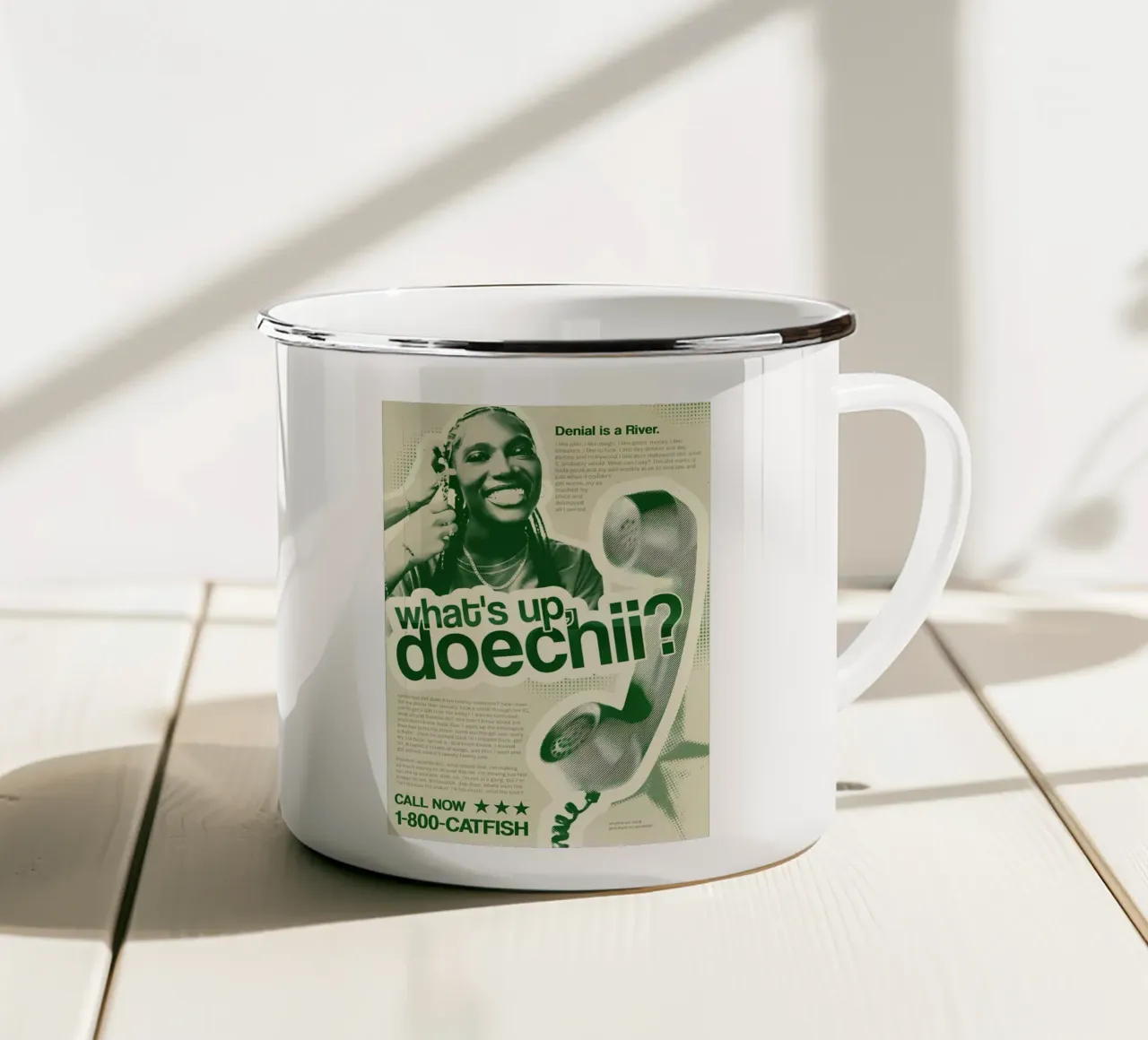 Cosa c'è sup doechii tazza in smalto da Minae