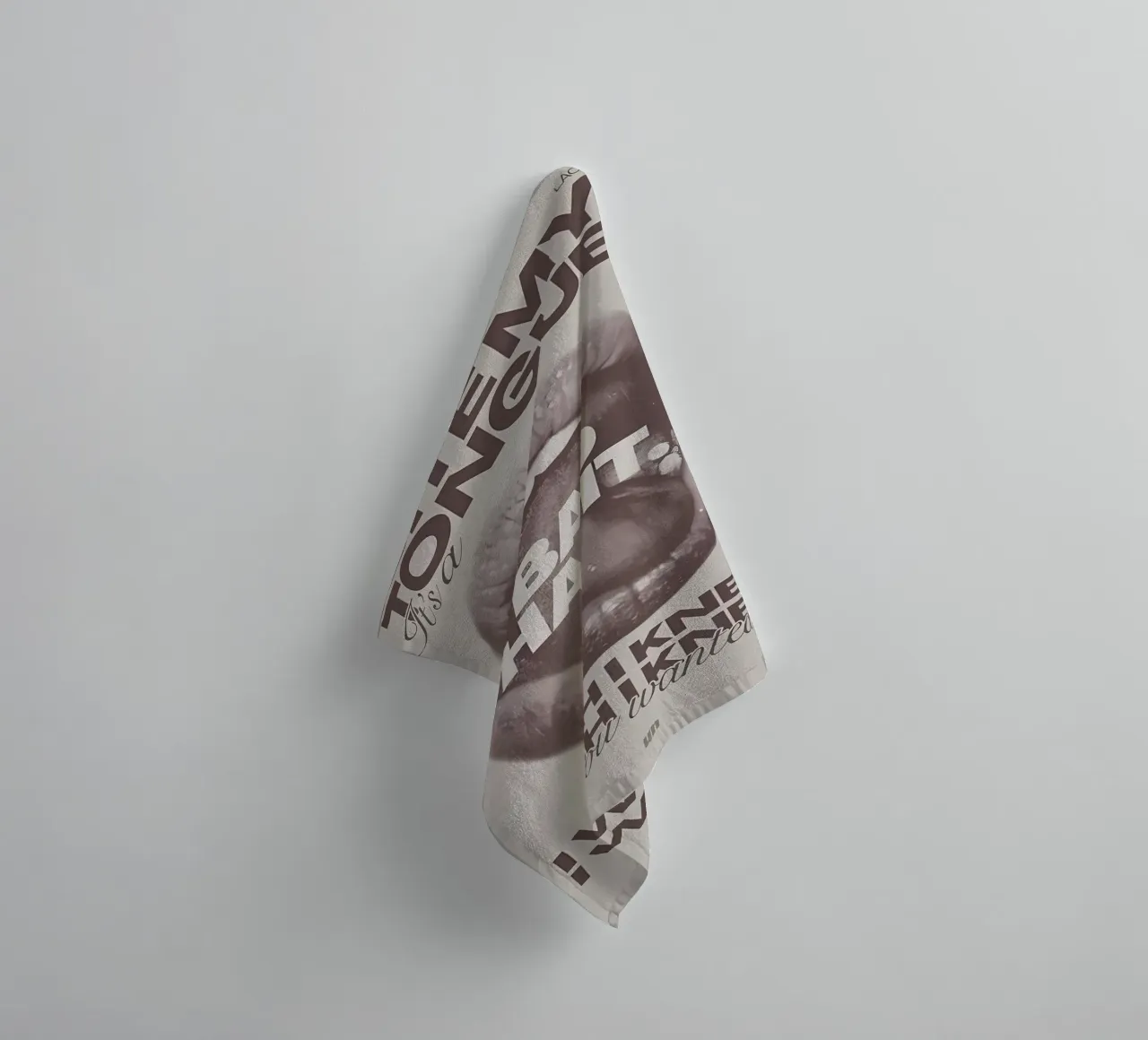 I bite my tongue towel by Minae