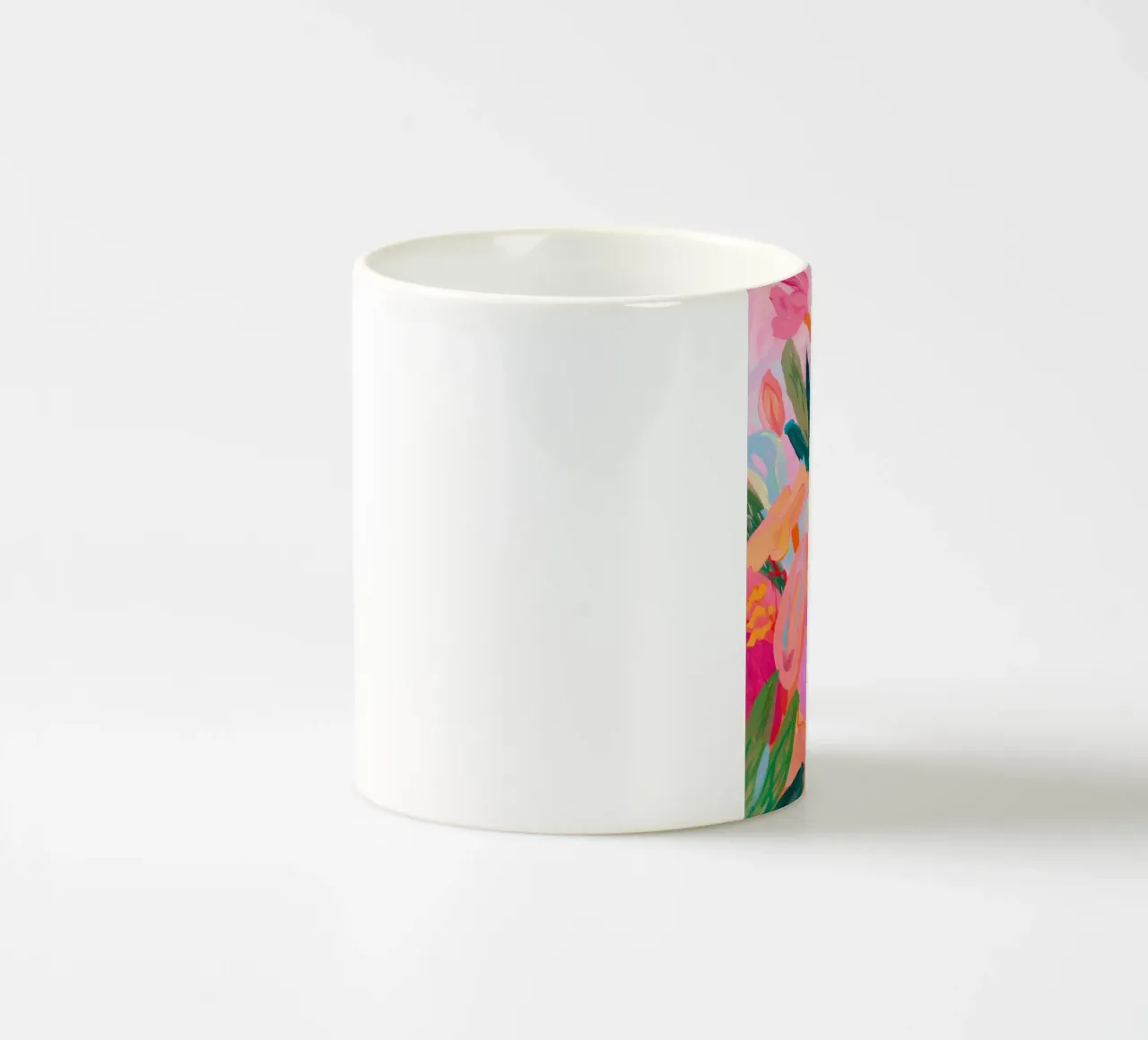 Levendige bloemenprint, kleurrijke abstracte bloemenposter keramische mok van Boheme