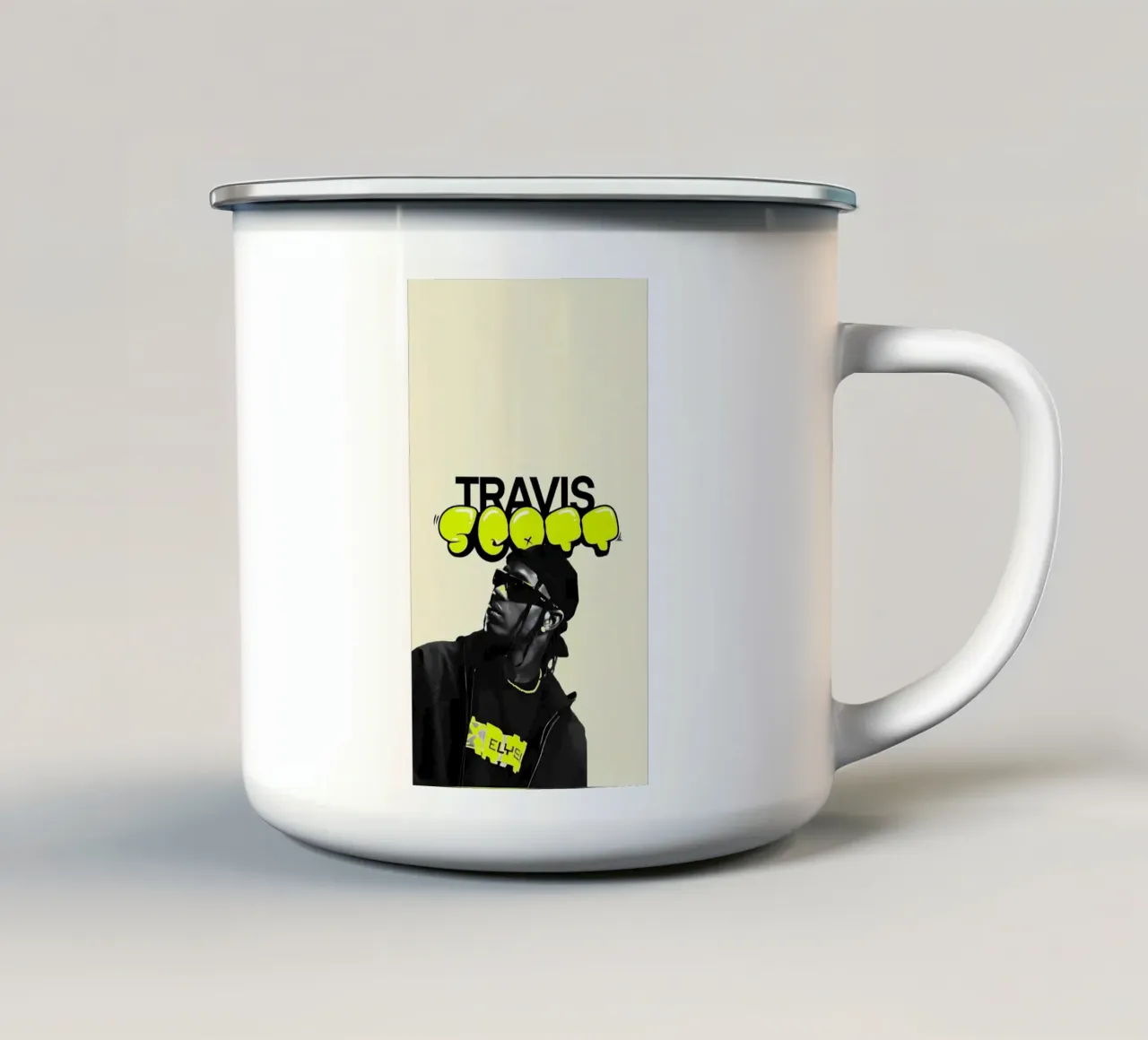Travis Scott emaille mok van Minae