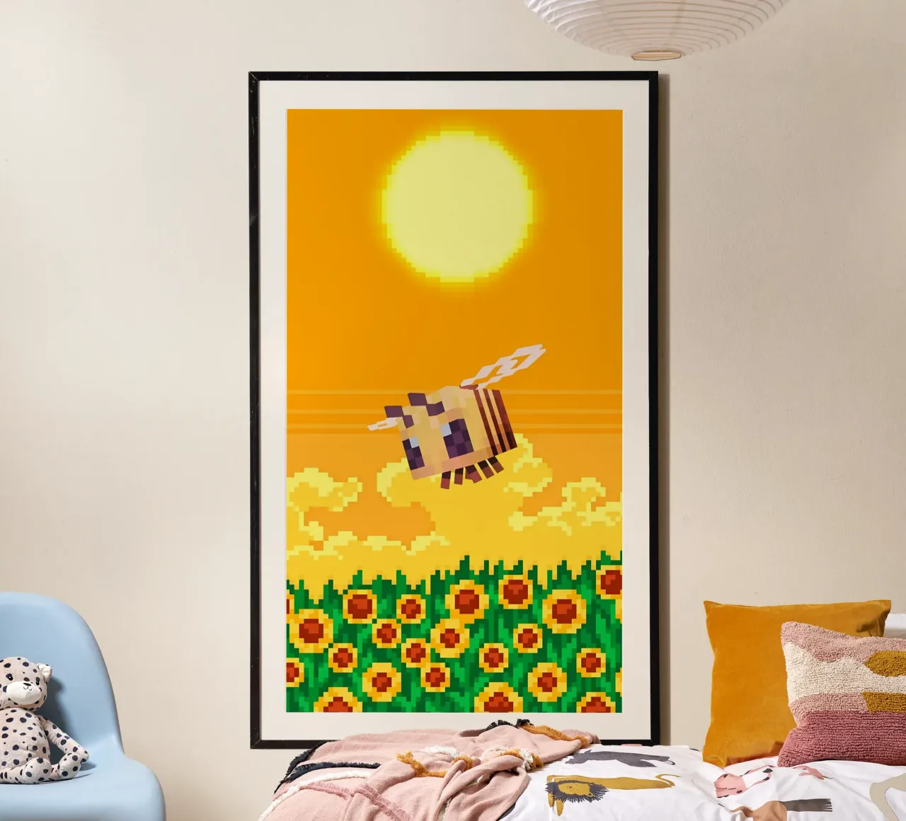 bee pixcal poster con telaio in plastica da Pinku