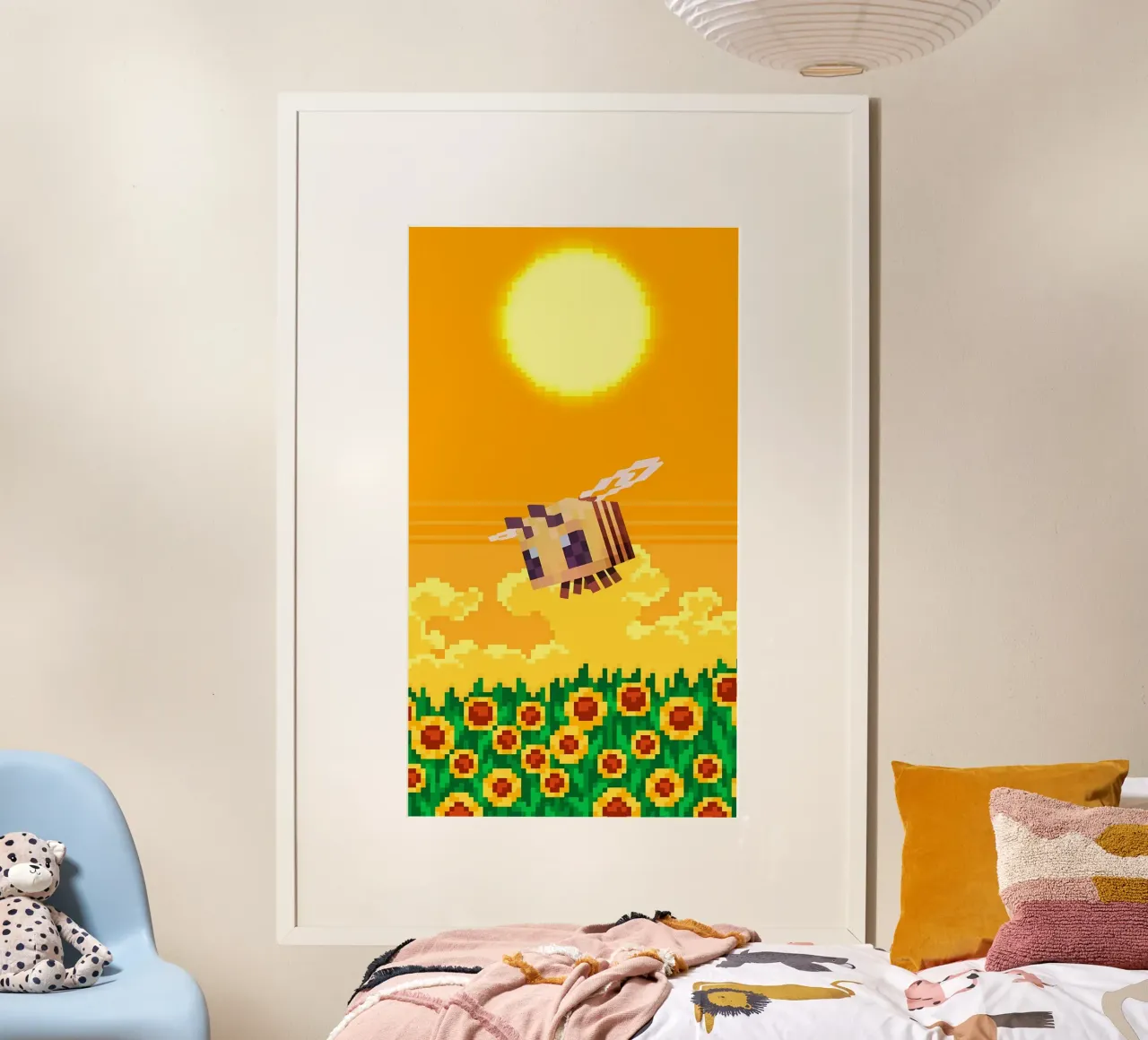 bee pixcal poster con telaio in plastica da Pinku