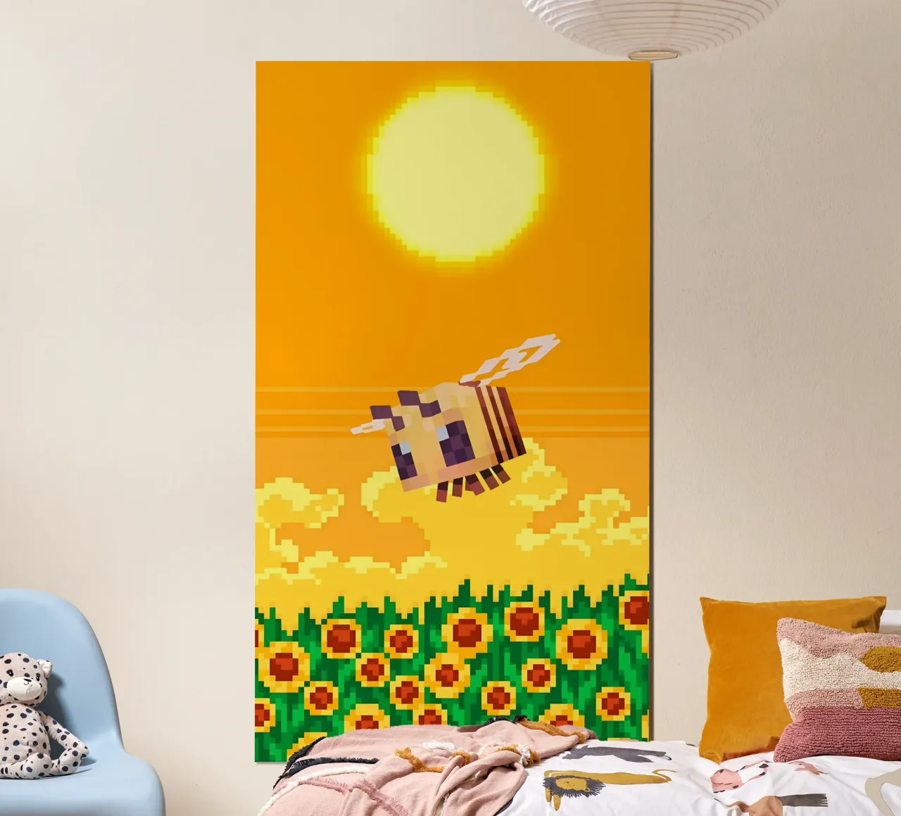 bee pixcal poster con telaio in plastica da Pinku