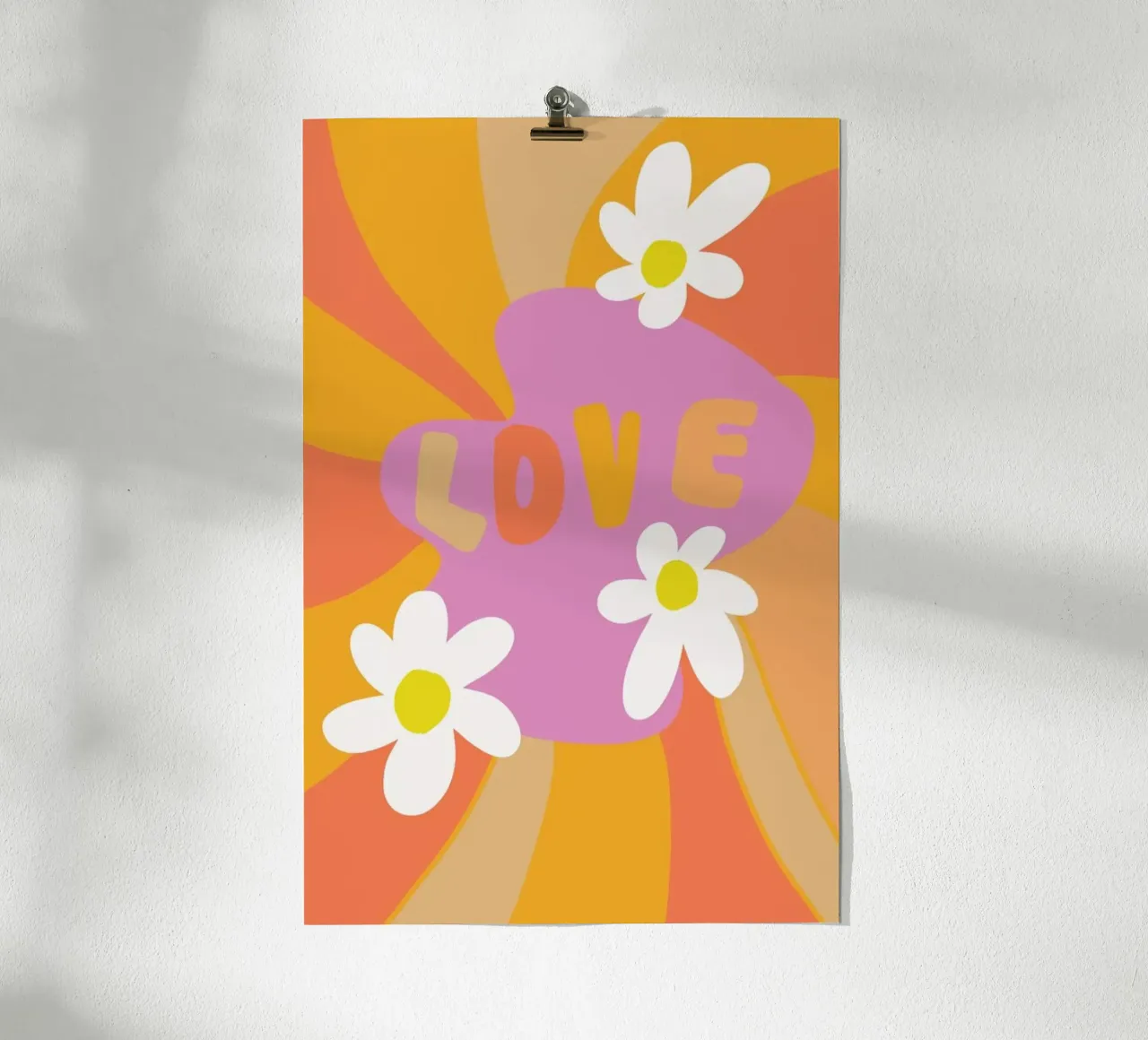 Love 60s 70s Daisy hahnemühle by Vasare Nar