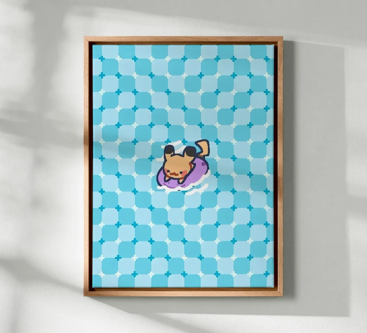 pikachu canvas met Baklijst van Pinku