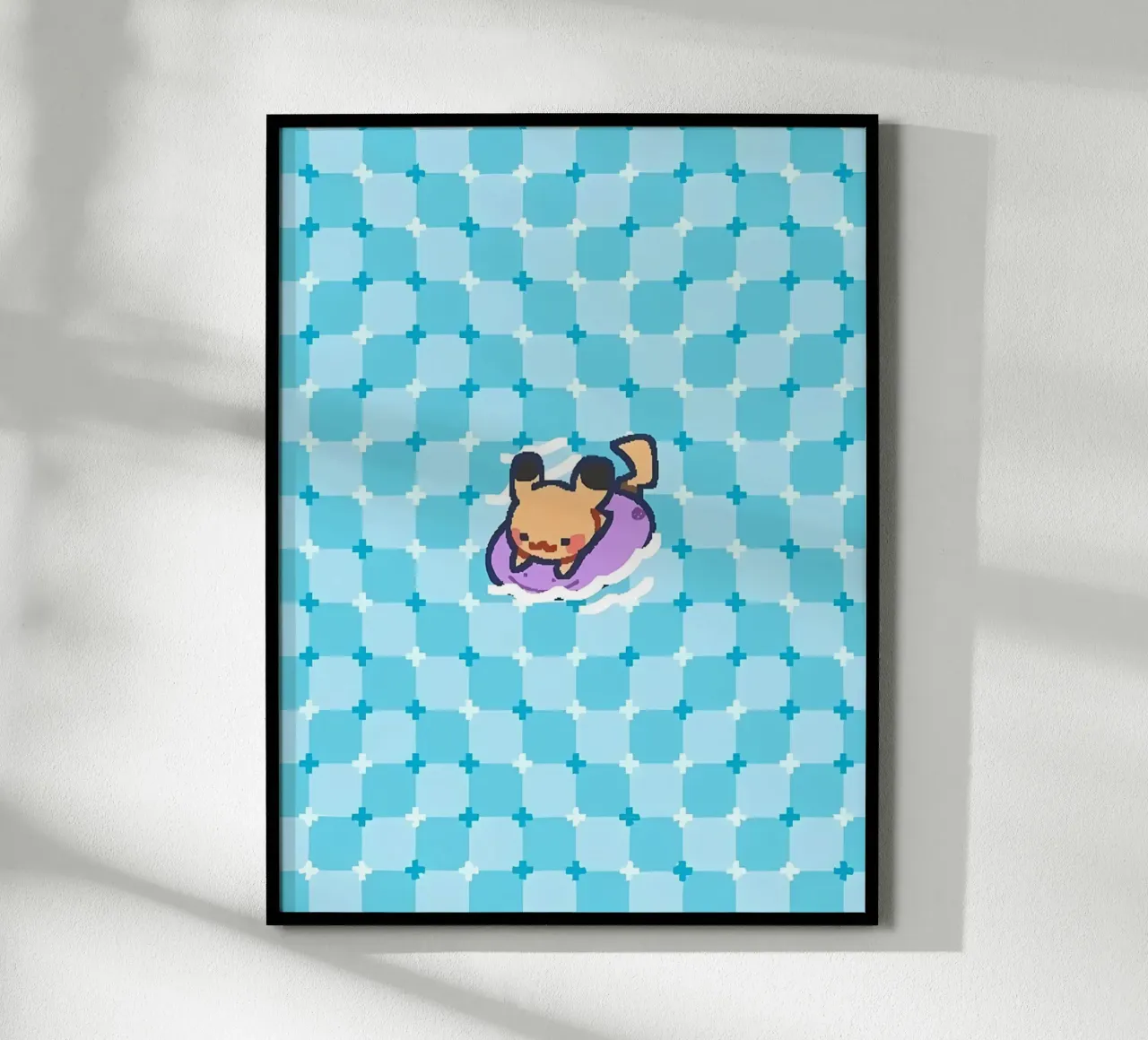pikachu poster con telaio in alluminio da Pinku