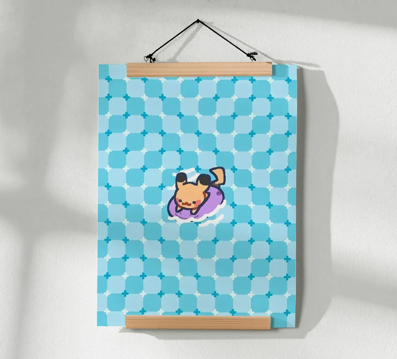 pikachu poster con telaio in alluminio da Pinku