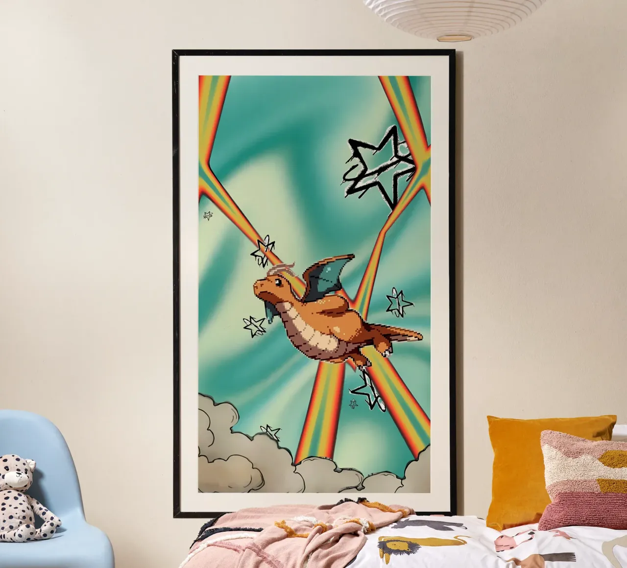 Pokemon poster con telaio in plastica da Pinku