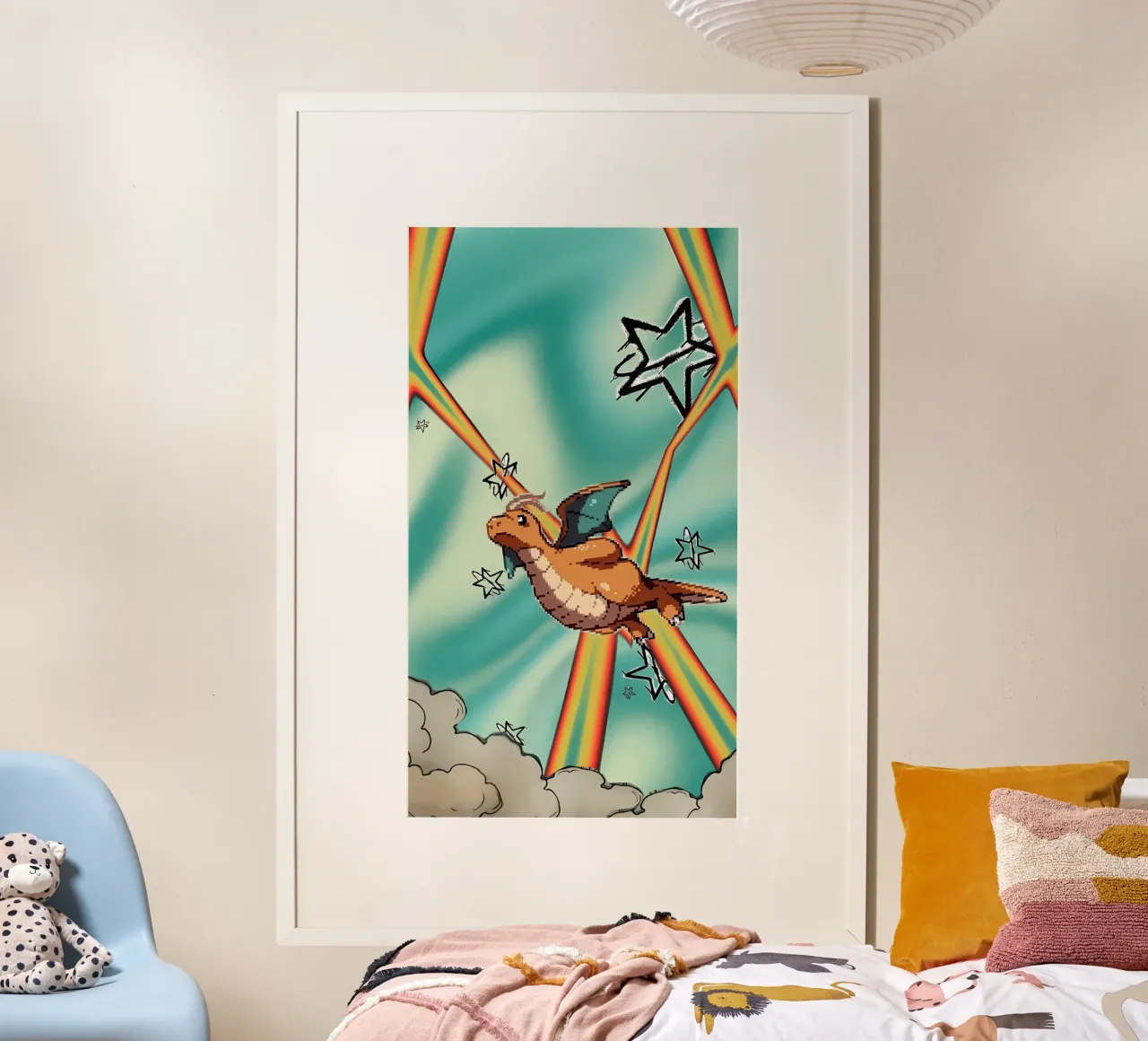Pokemon poster con telaio in plastica da Pinku