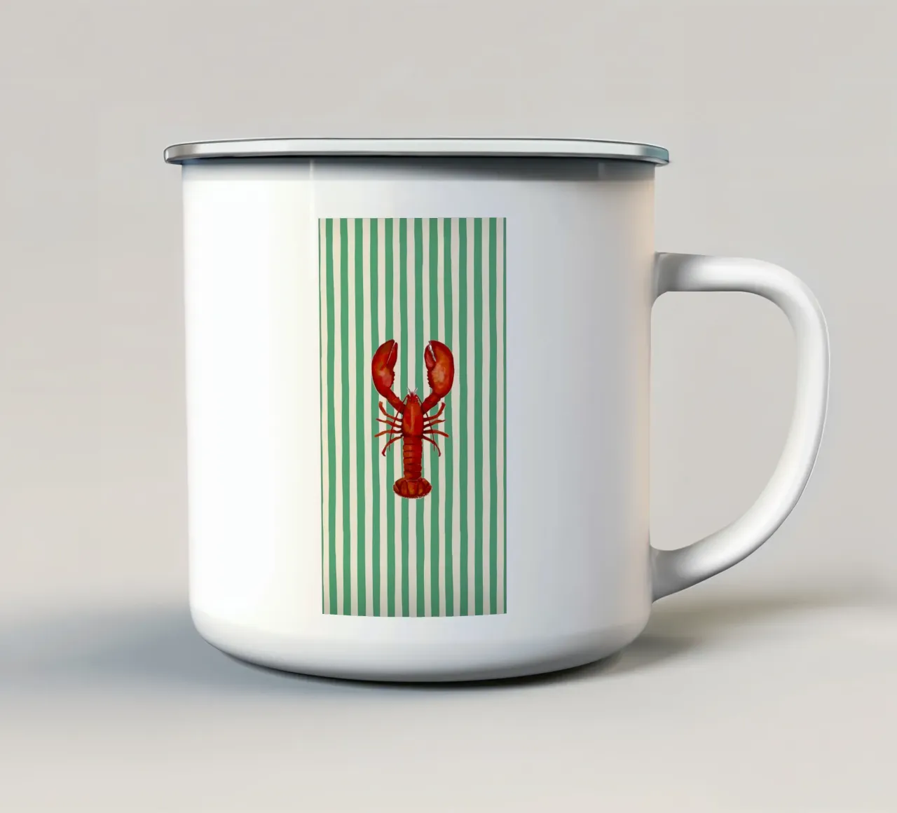 Aragosta tazza in smalto da Pinku
