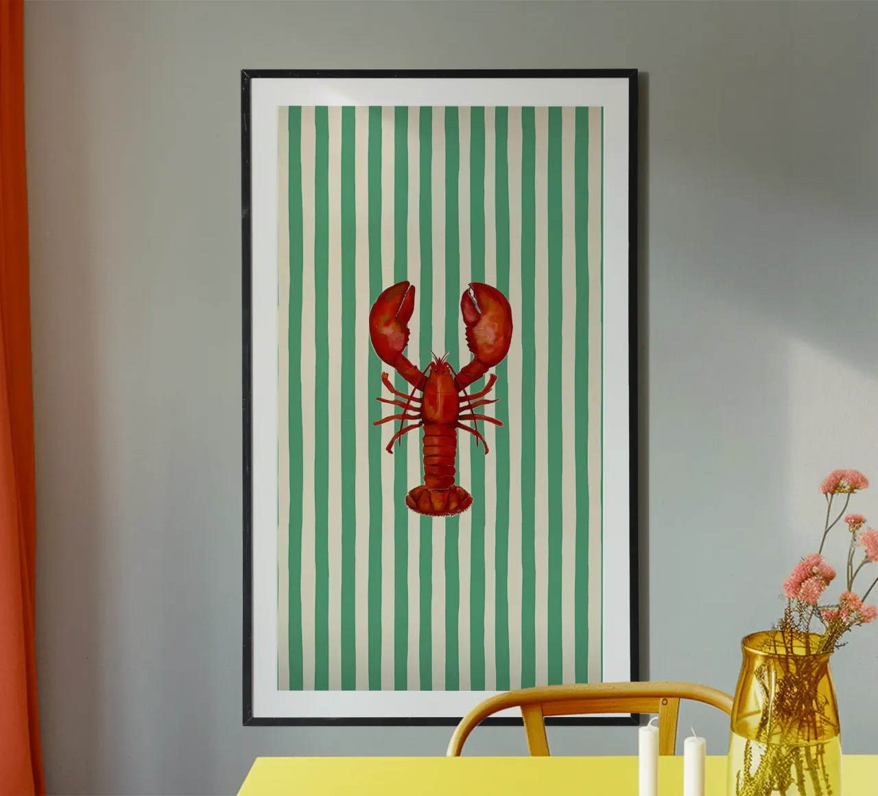Aragosta poster con telaio in plastica da Pinku