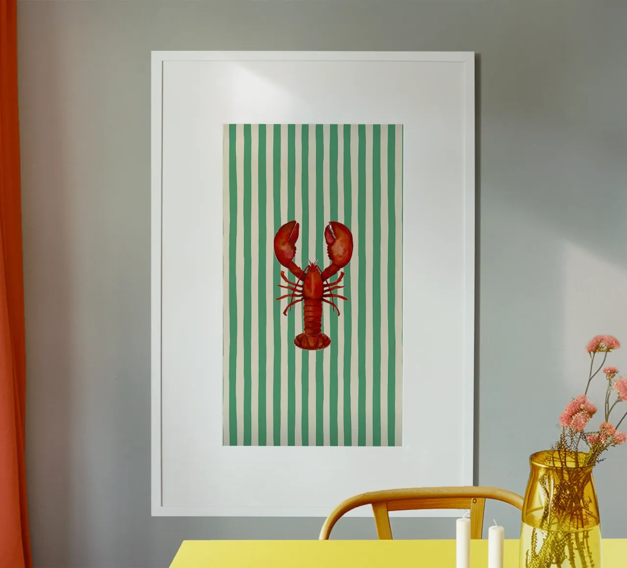 Aragosta poster con telaio in plastica da Pinku