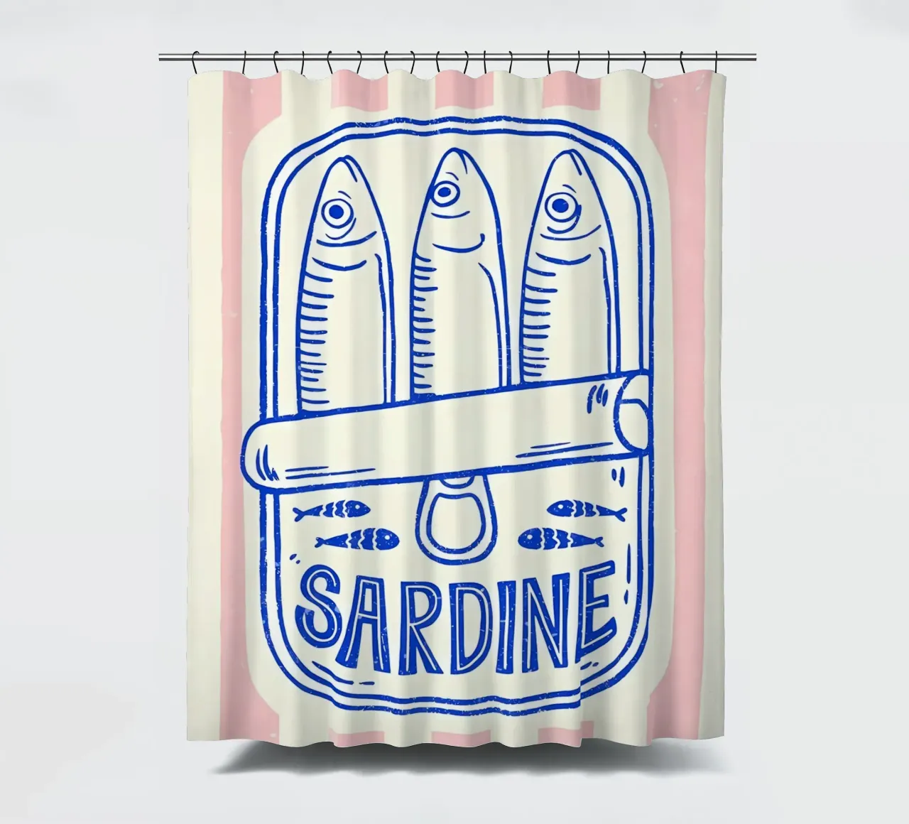 Sardines shower curtain by Pinku