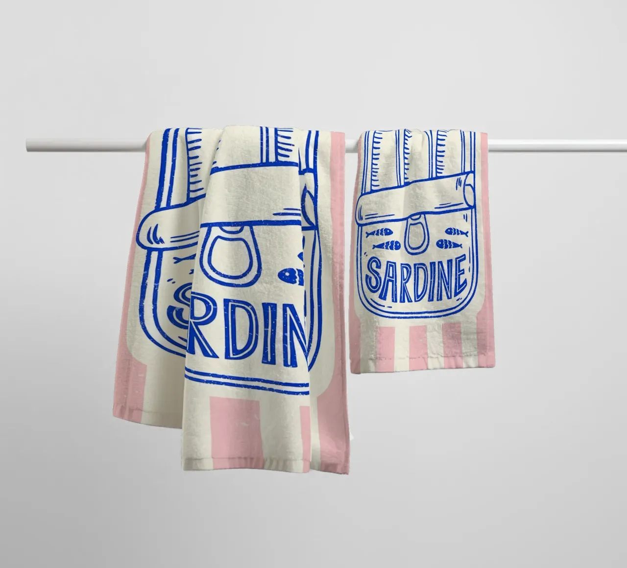 Sardines towel by Pinku