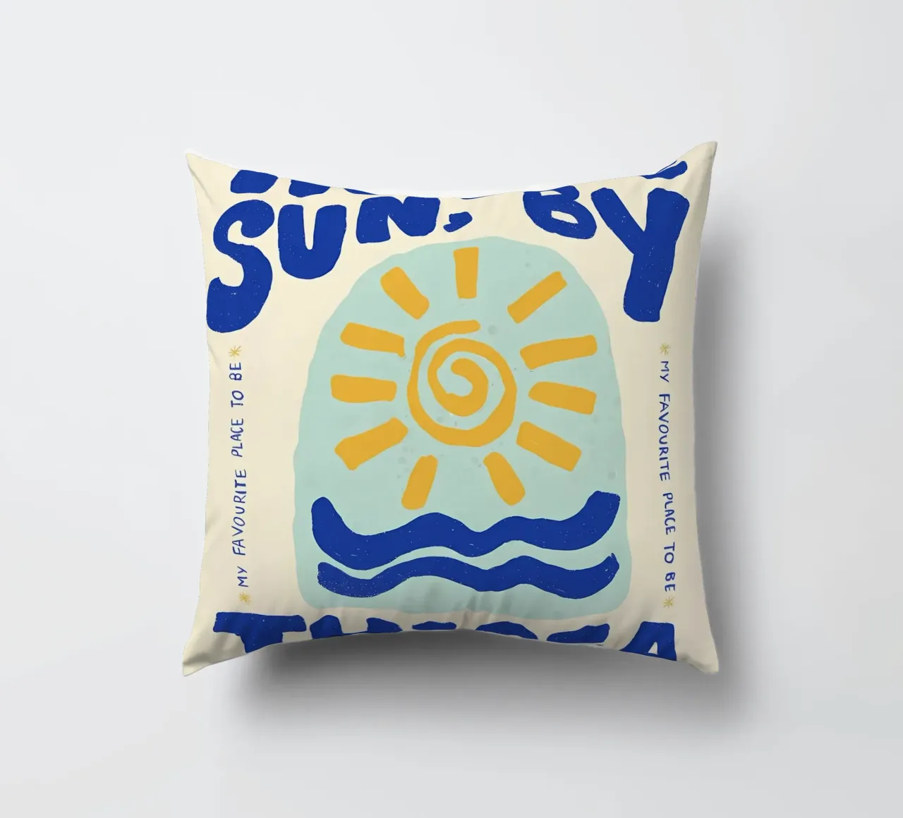 Al sole, in riva al mare cuscino da Pinku
