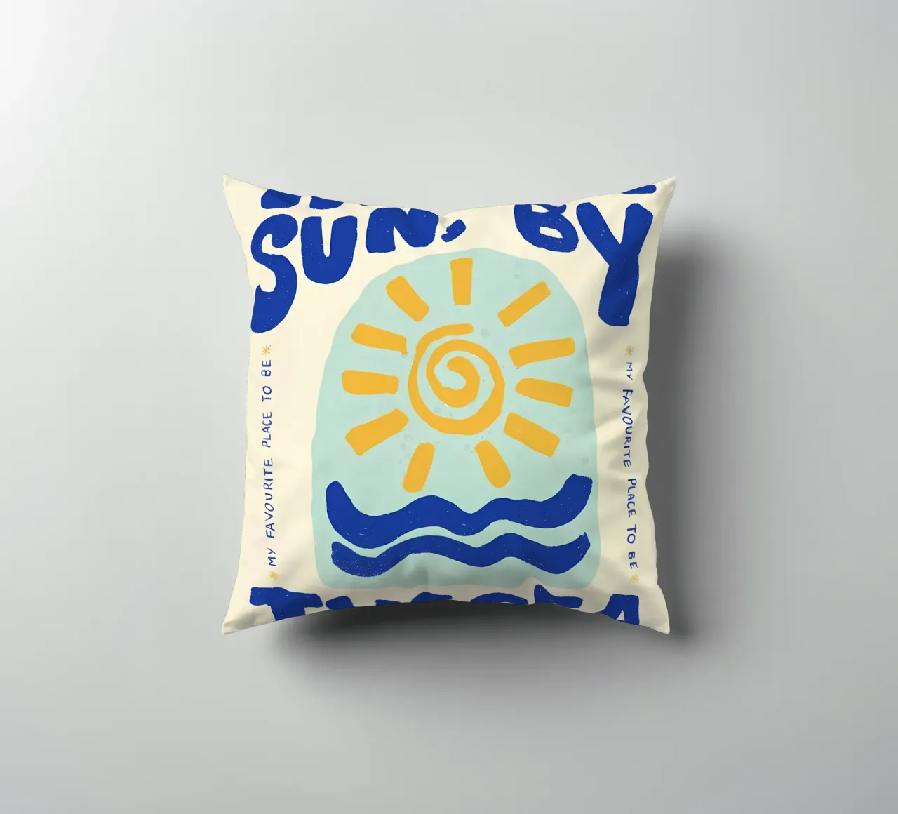 Al sole, in riva al mare cuscino da Pinku