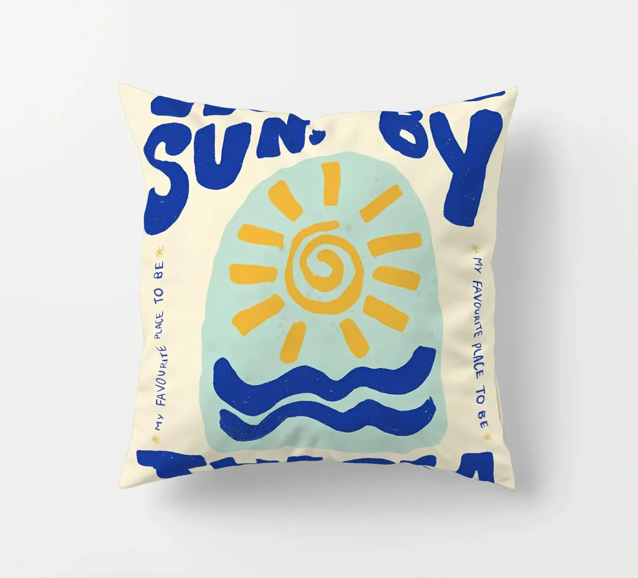 Al sole, in riva al mare cuscino da Pinku