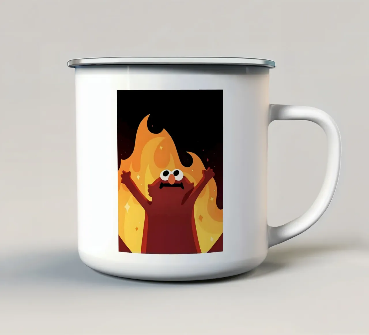 mostro di fuoco tazza in smalto da Pinku