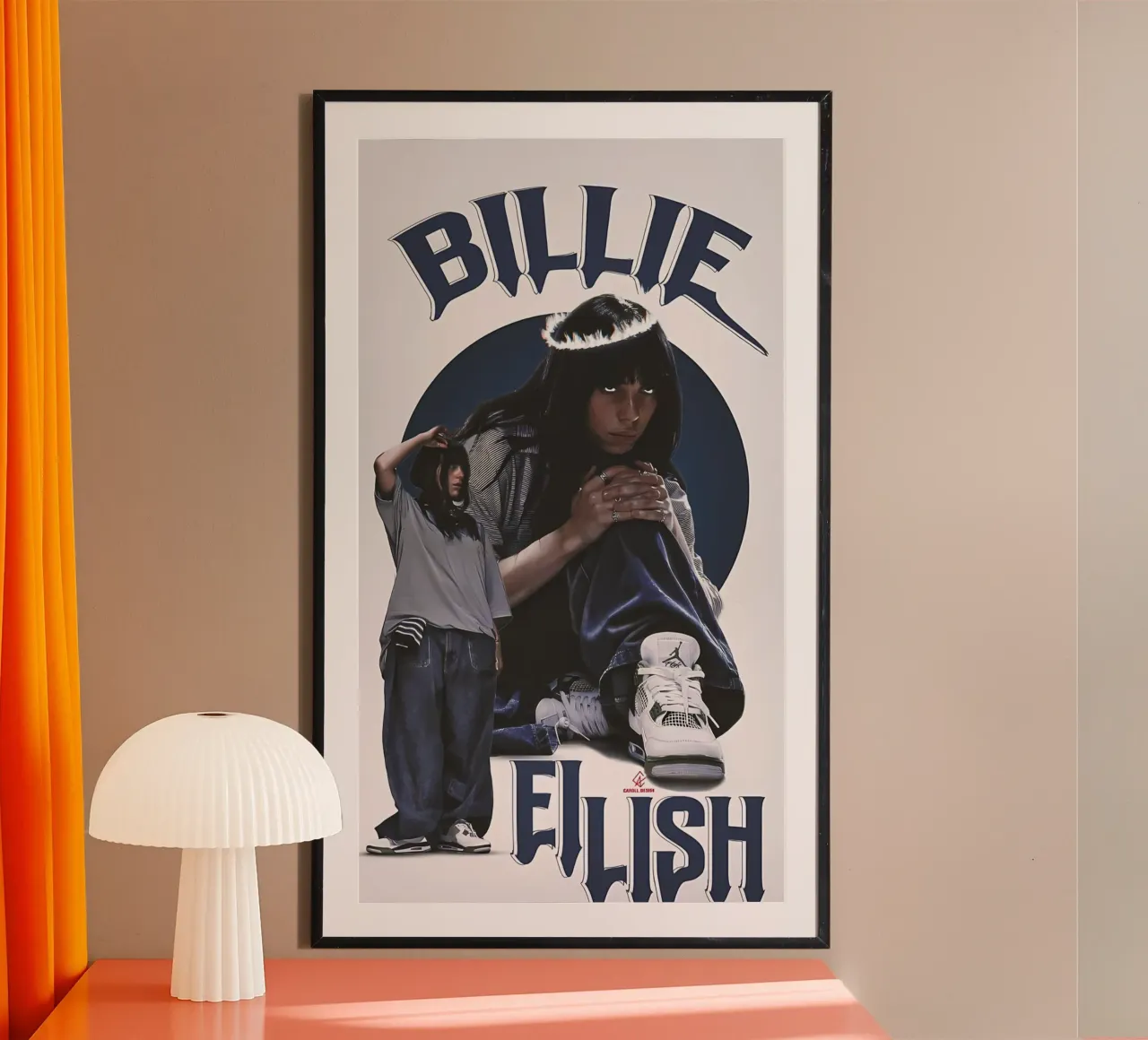 Billie eilish poster con telaio in alluminio da Pinku