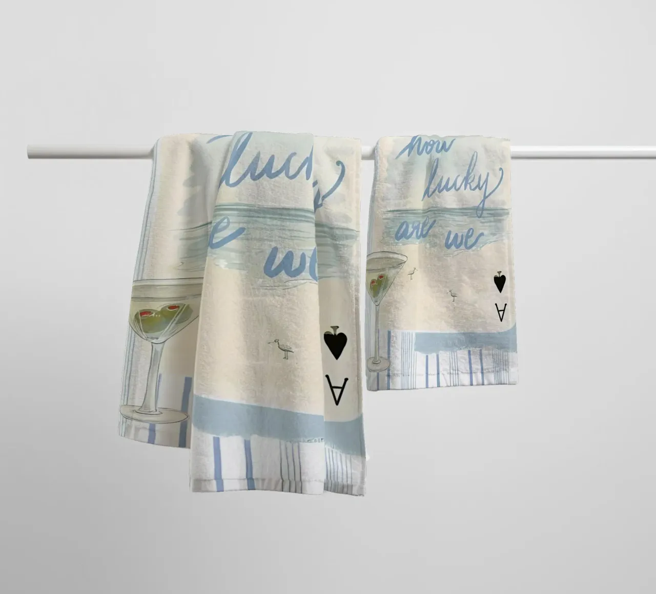 how lucky are we towel by Pinku