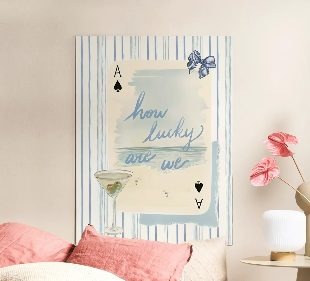 quanto siamo fortunati poster con telaio in plastica da Pinku