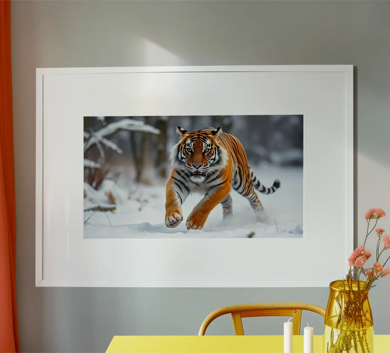 Tigre siberiano poster con telaio in alluminio da Wild Beauty