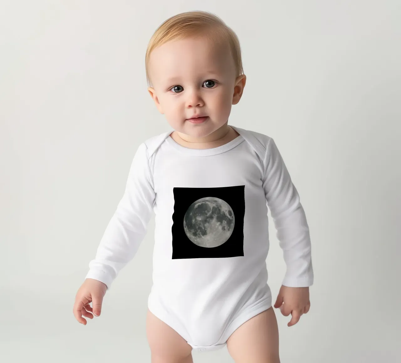 Full Moon long-sleeve baby romper by RealLifeMoments